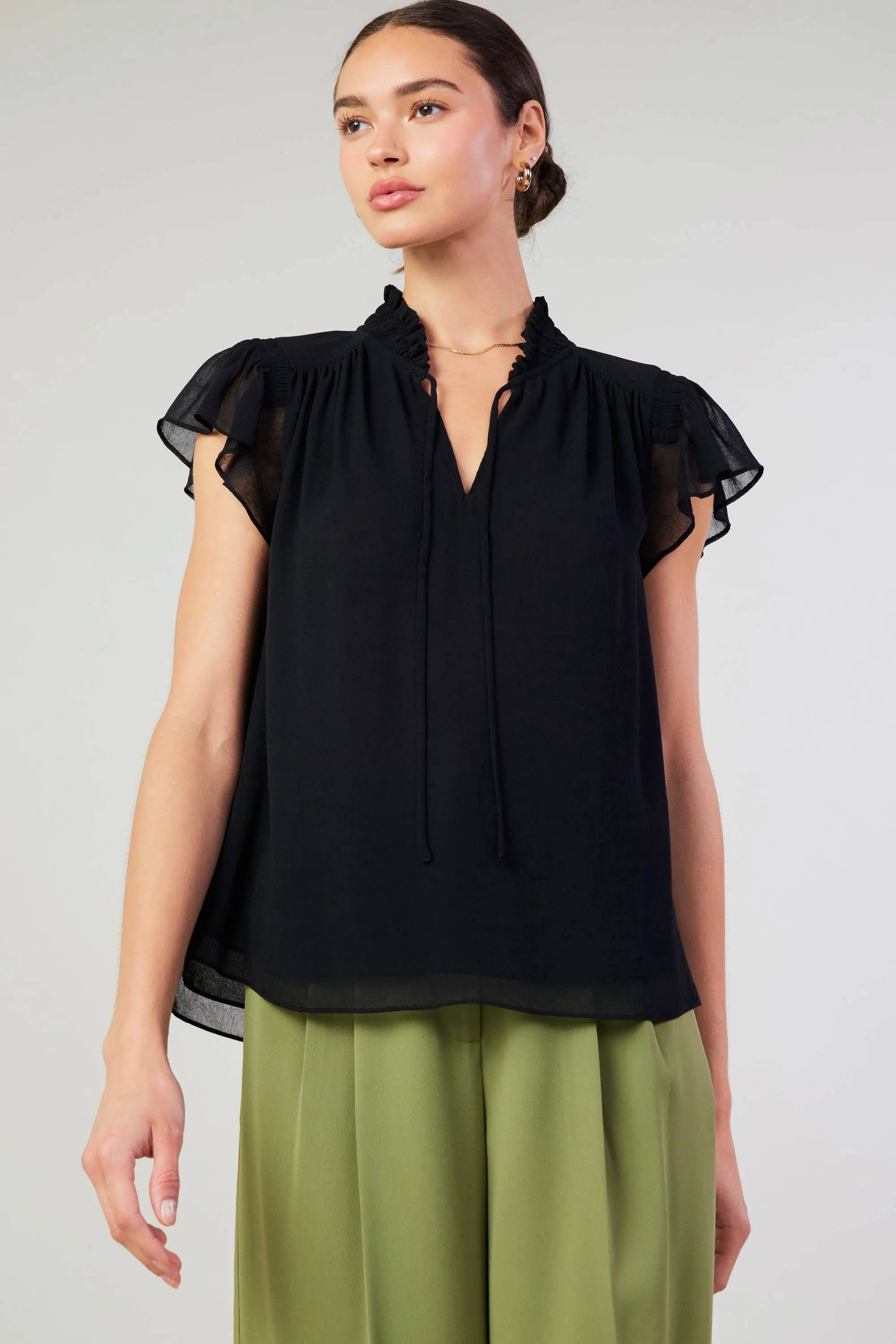 Cap Sleeve Blouse sold by Current Air