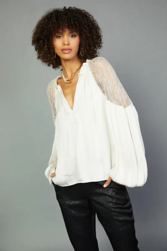 Peekaboo Lace Blouse sold by Current Air