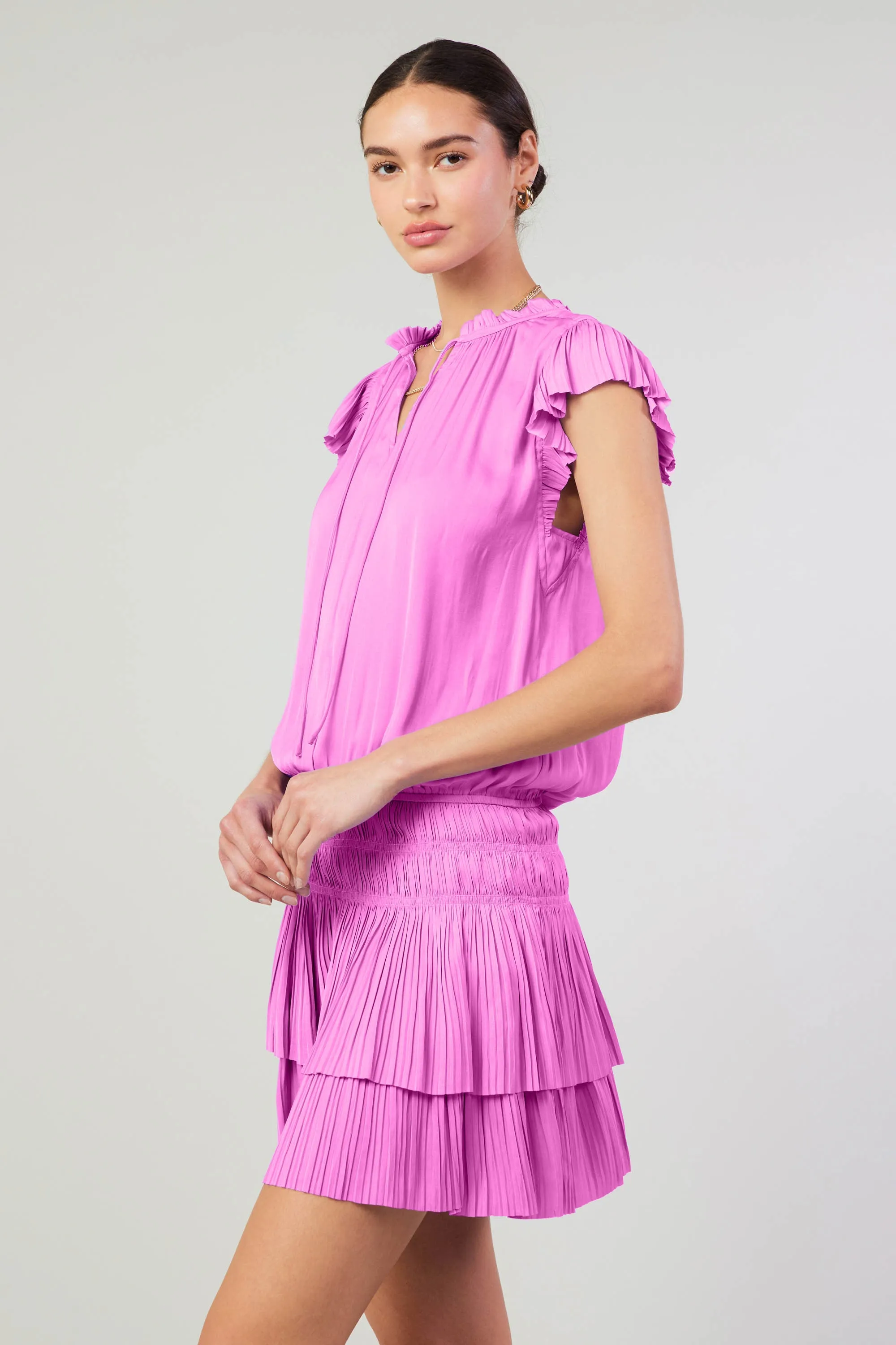 Zoey Pleated Mini Dress sold by Current Air product image thumbnail 3