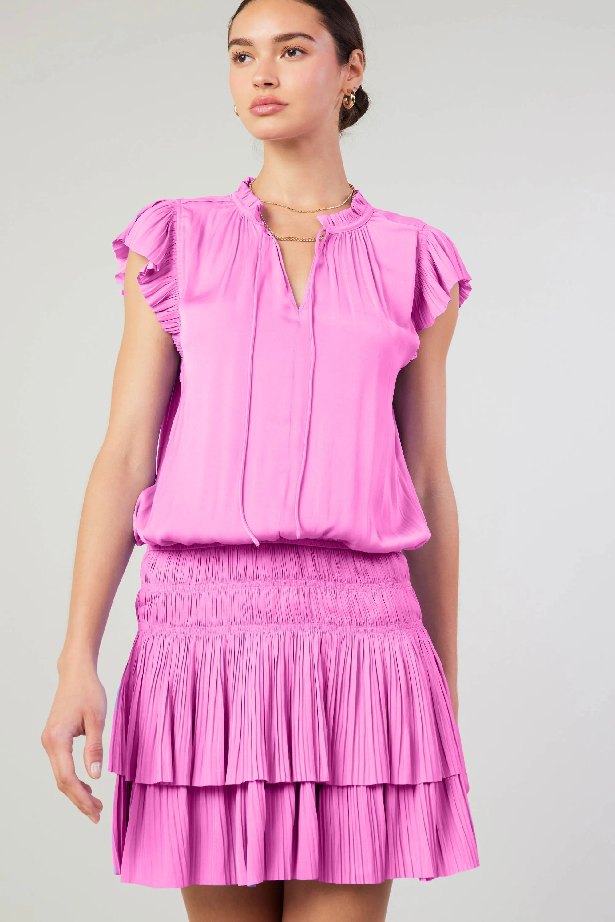 Zoey Pleated Mini Dress sold by Current Air product image thumbnail 2