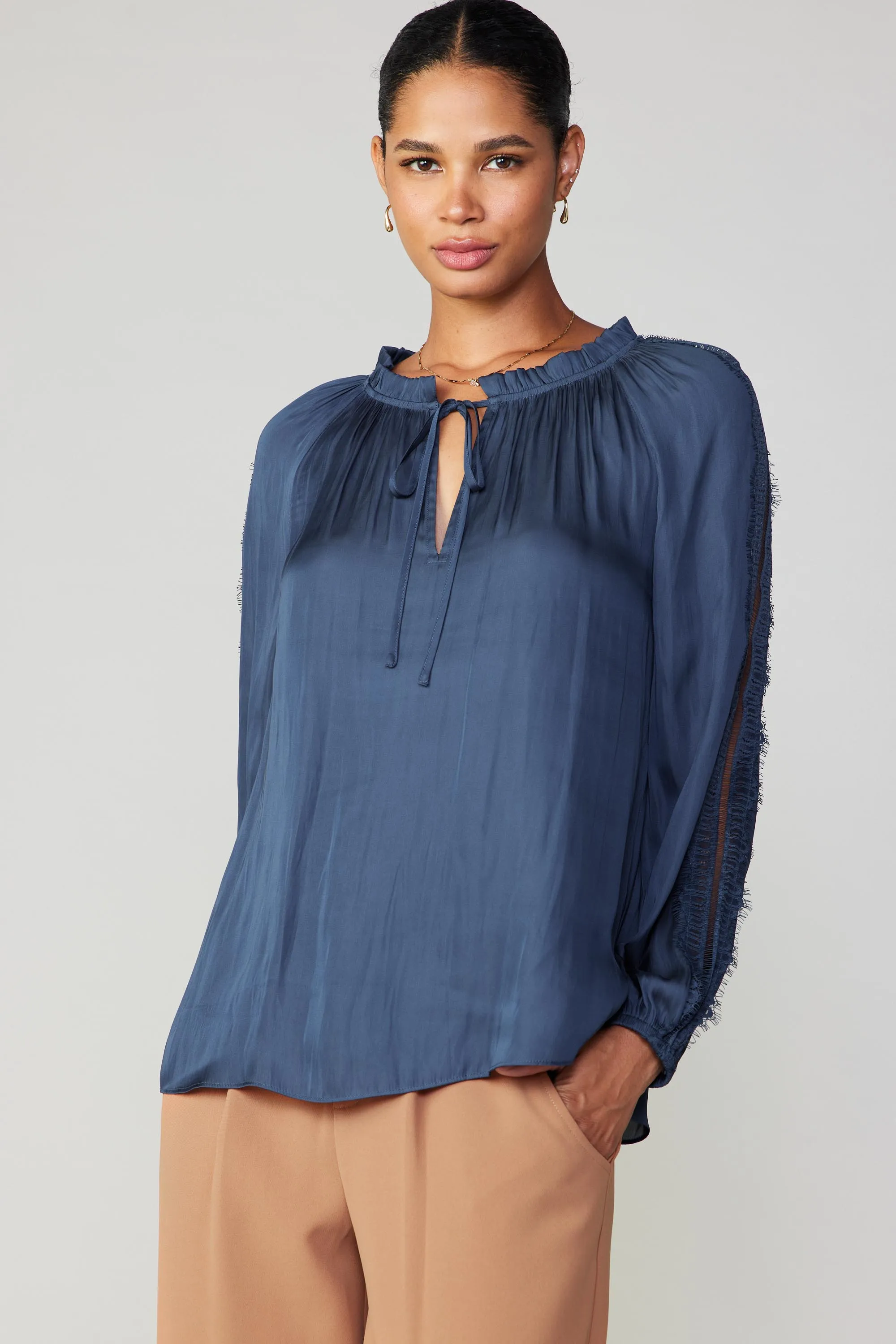 Lace Panel Blouse sold by Current Air product image thumbnail 3