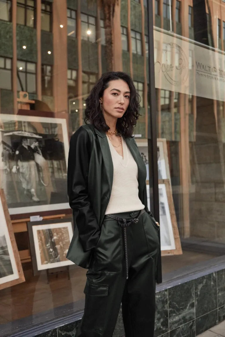 Two Tone Vegan Leather Jacket sold by Current Air