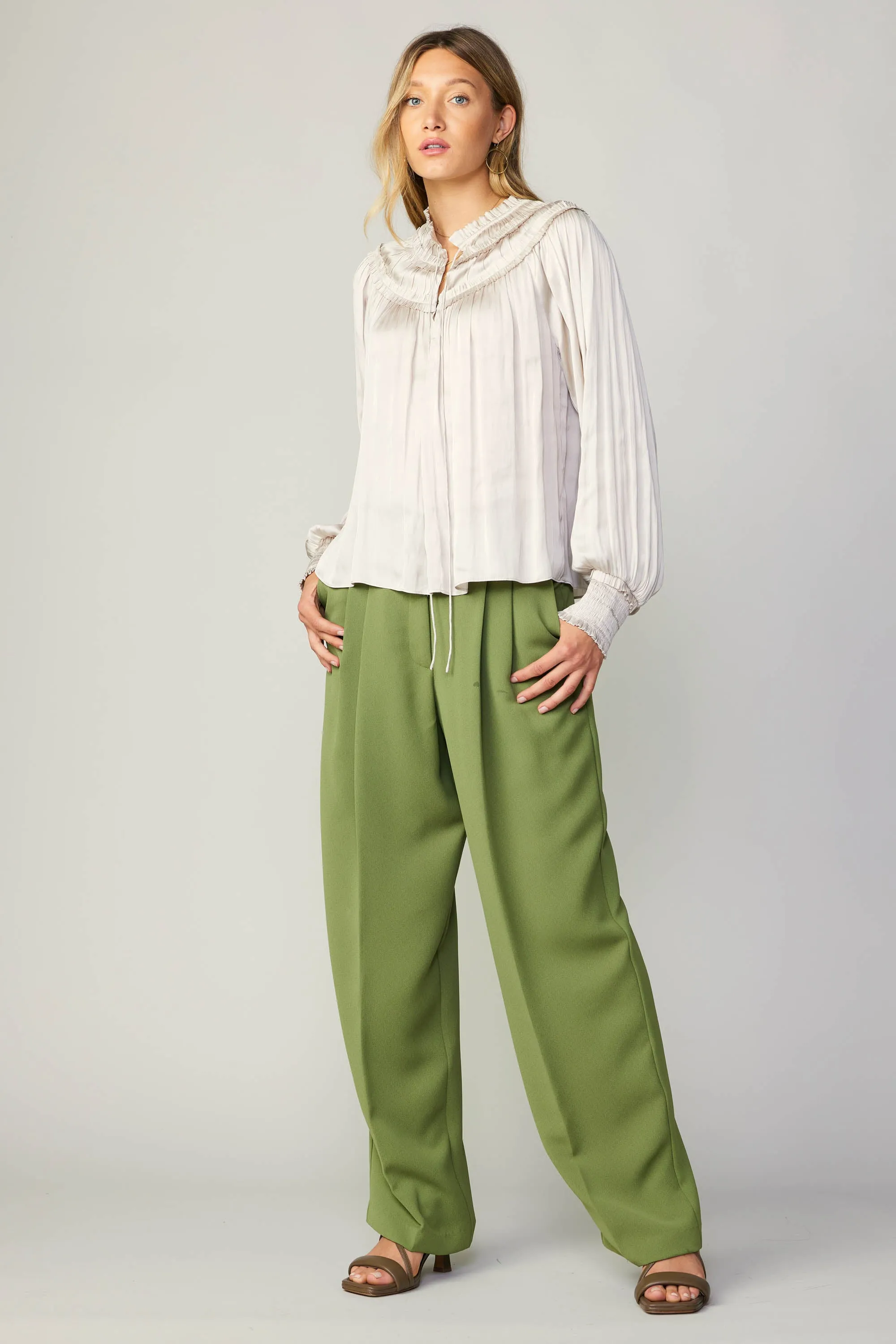 Ruffled Yoke Blouse sold by Current Air product image thumbnail 2