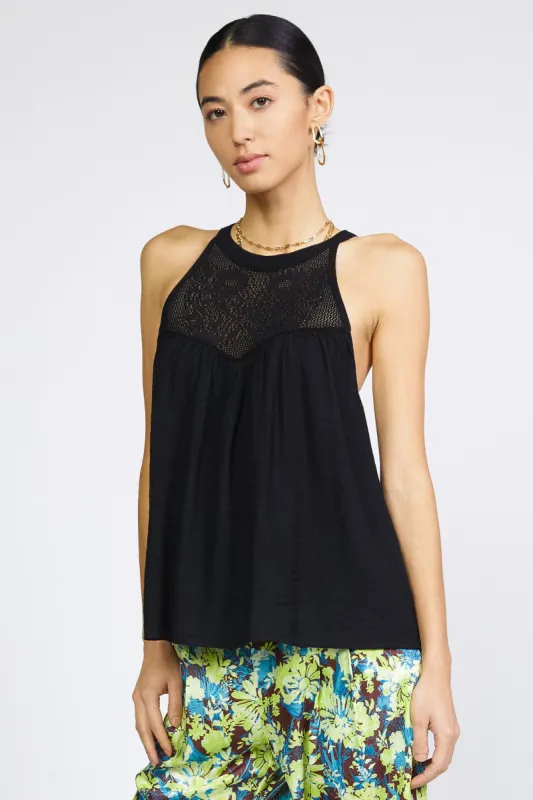 Crotchet Yoke Top sold by Current Air