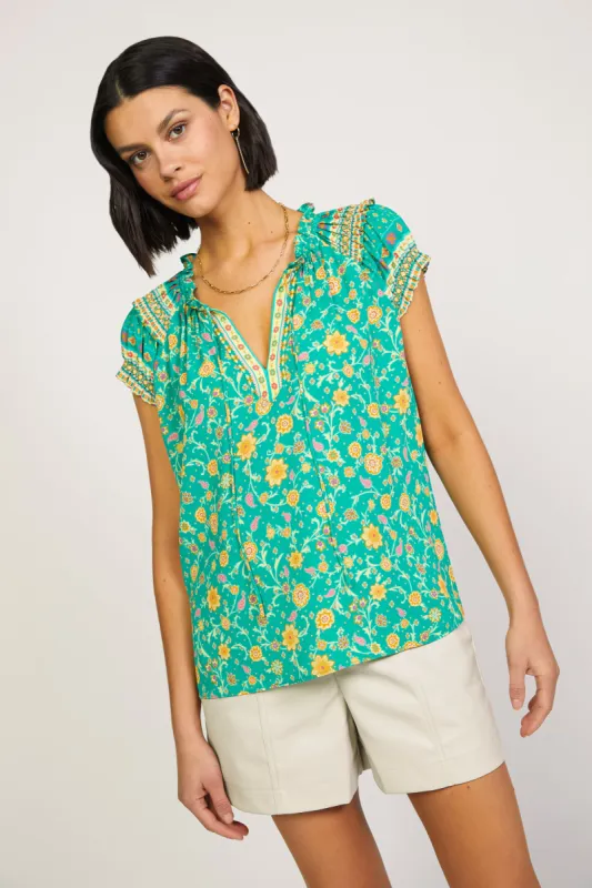 Floral Border Print Top sold by Current Air