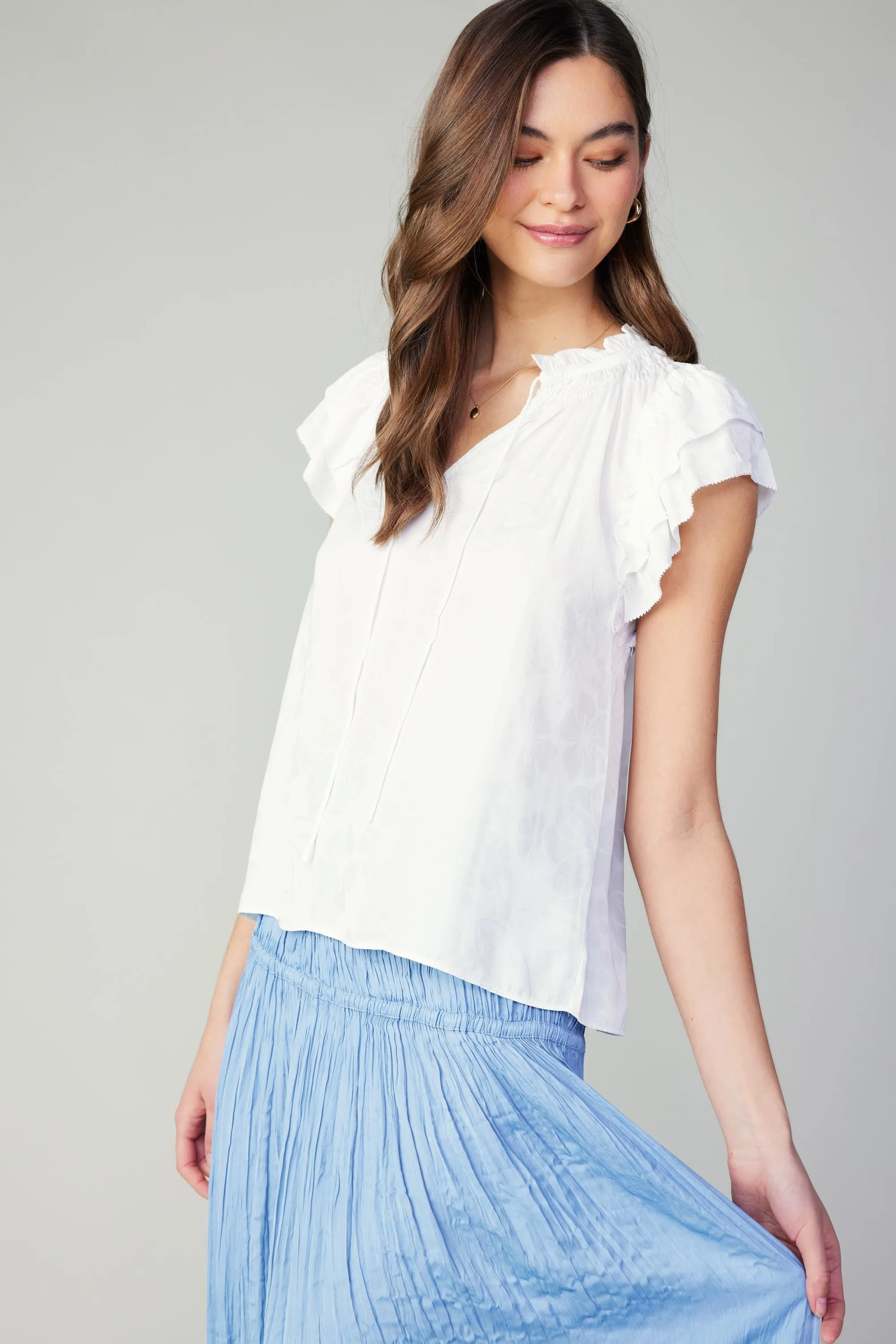 Sadie Tiered Sleeve Floral Blouse sold by Current Air product image thumbnail 4