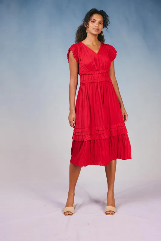 Sereia Pleated Midi Dress sold by Current Air