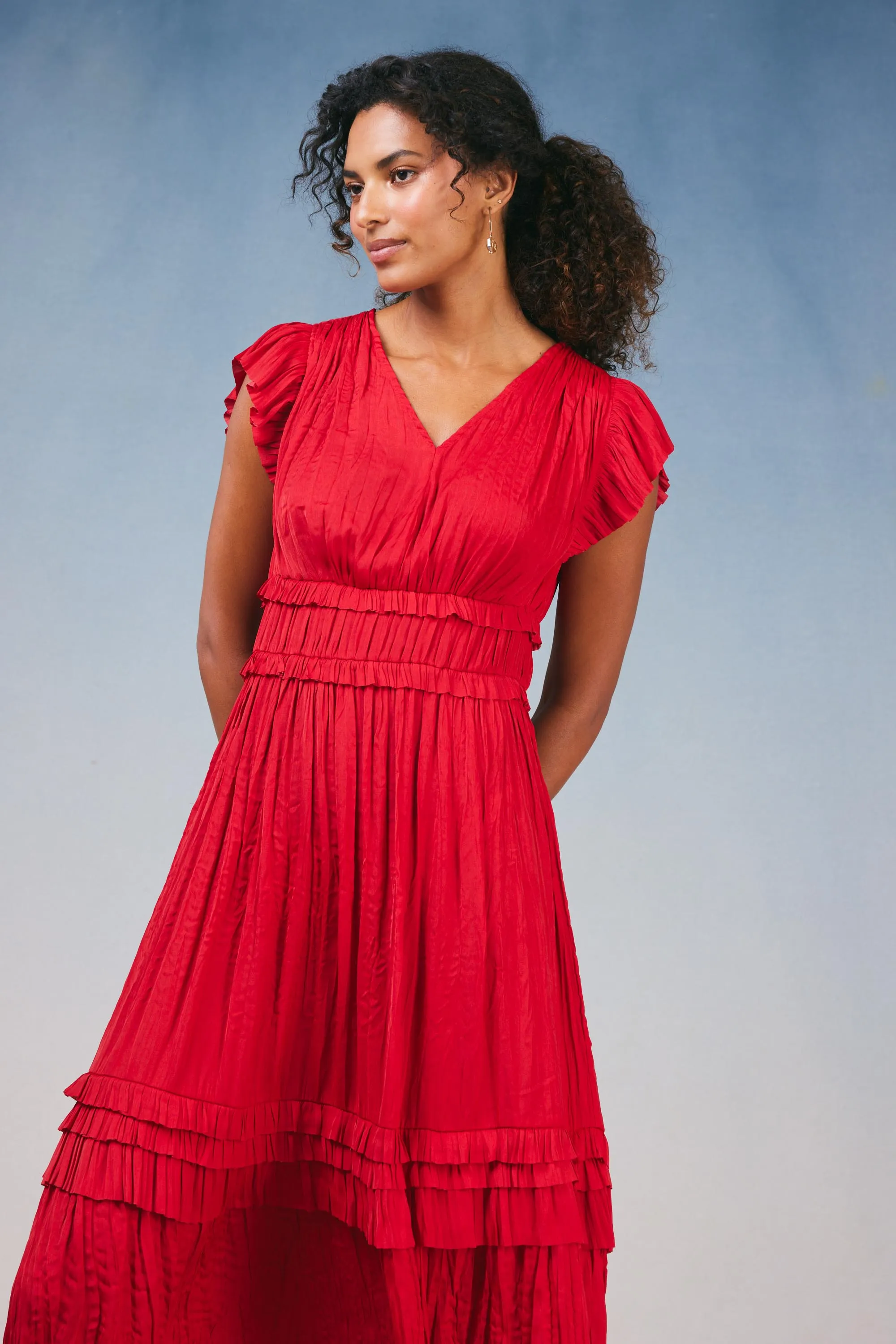 Sereia Pleated Midi Dress sold by Current Air product image thumbnail 3