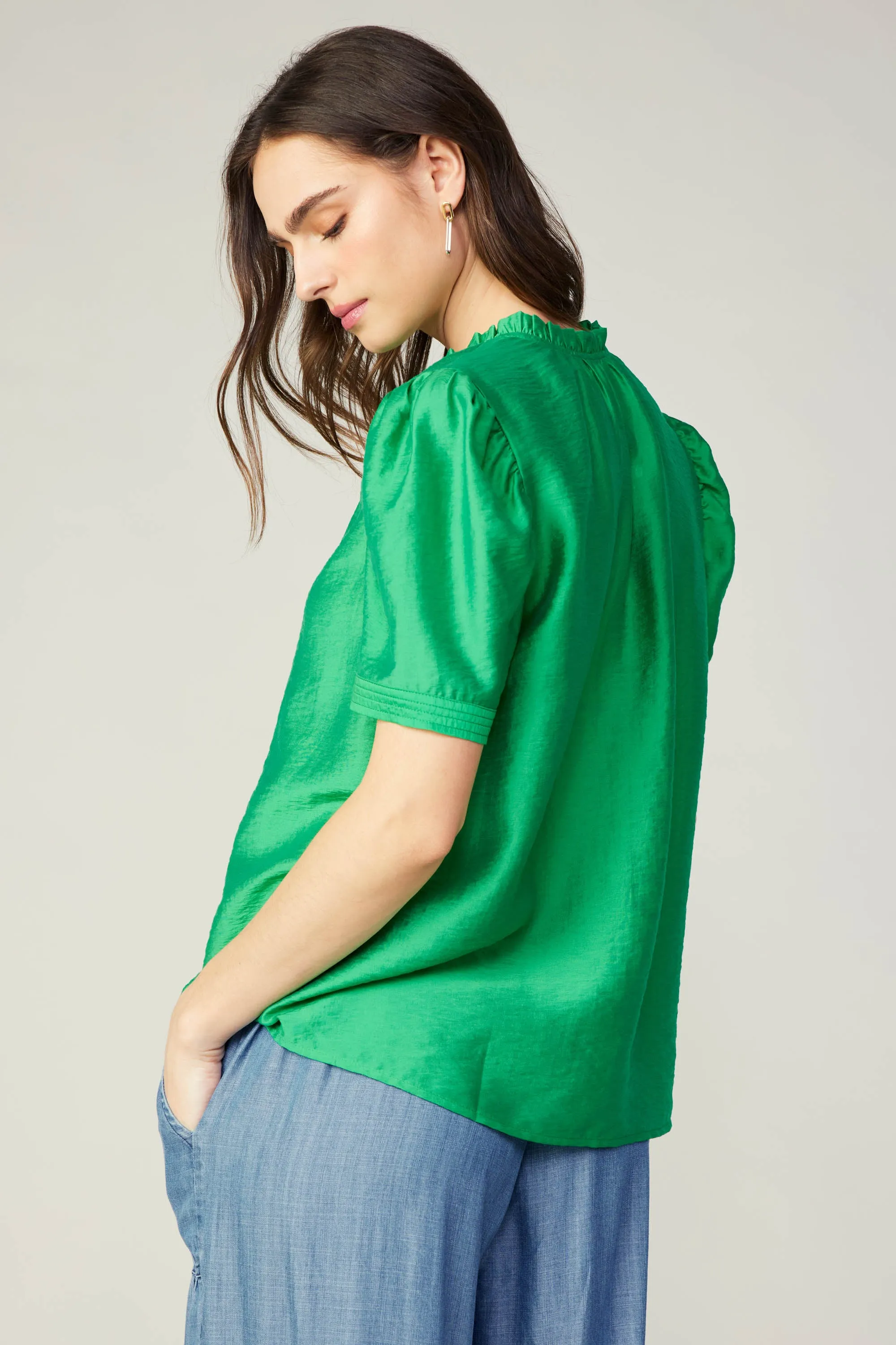 Gathered Sleeve Blouse sold by Current Air product image thumbnail 4