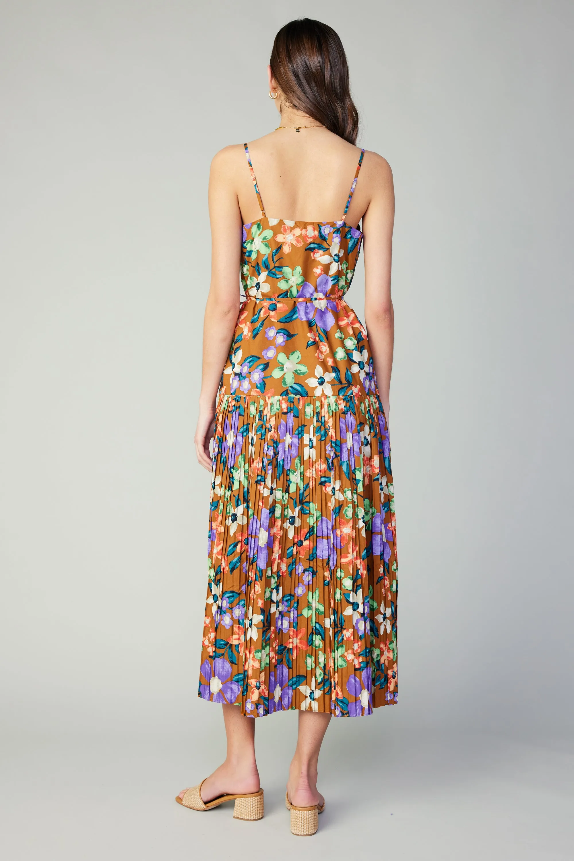 Floral Pleated Skirt Midi Dress sold by Current Air product image thumbnail 4