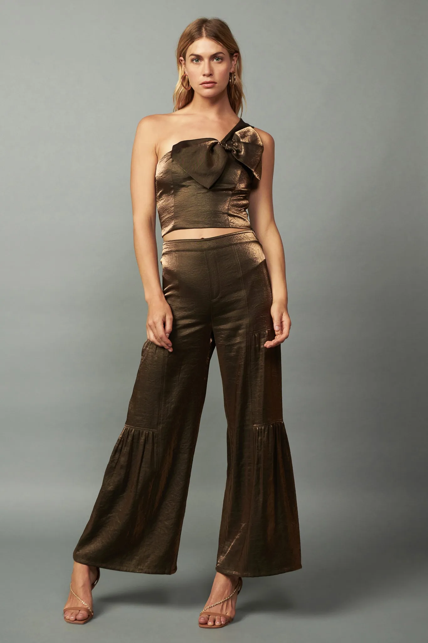 Satin Wide Leg Pants sold by Current Air product image thumbnail 2