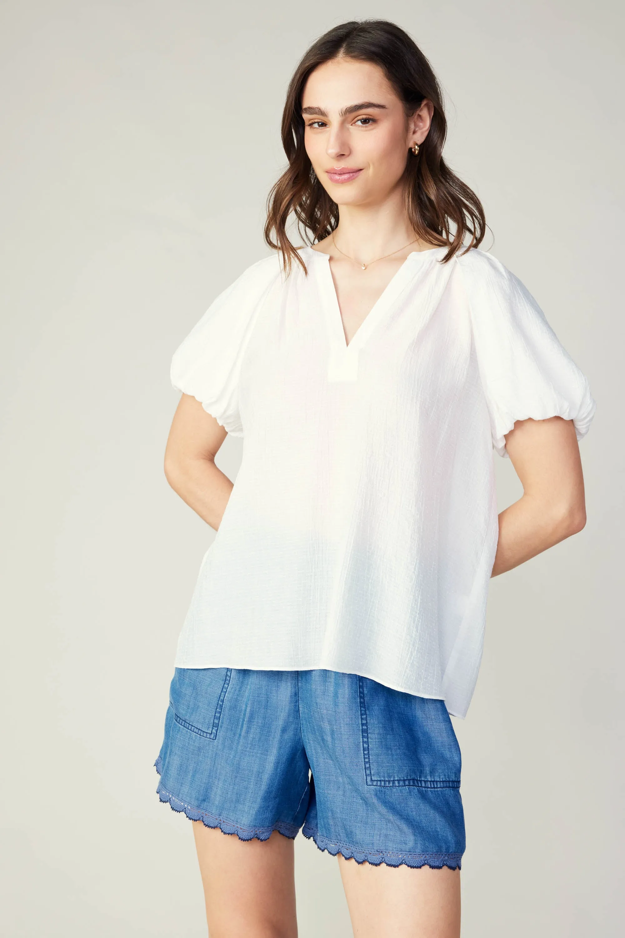 Split Neckline Top sold by Current Air