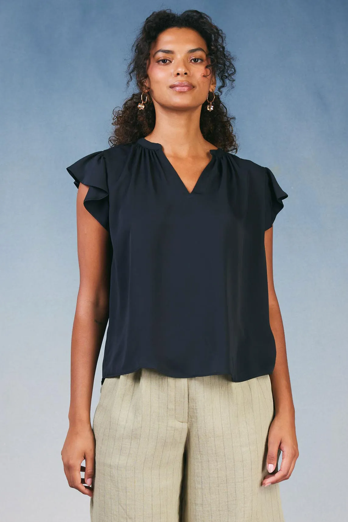 Flutter Sleeve Blouse sold by Current Air