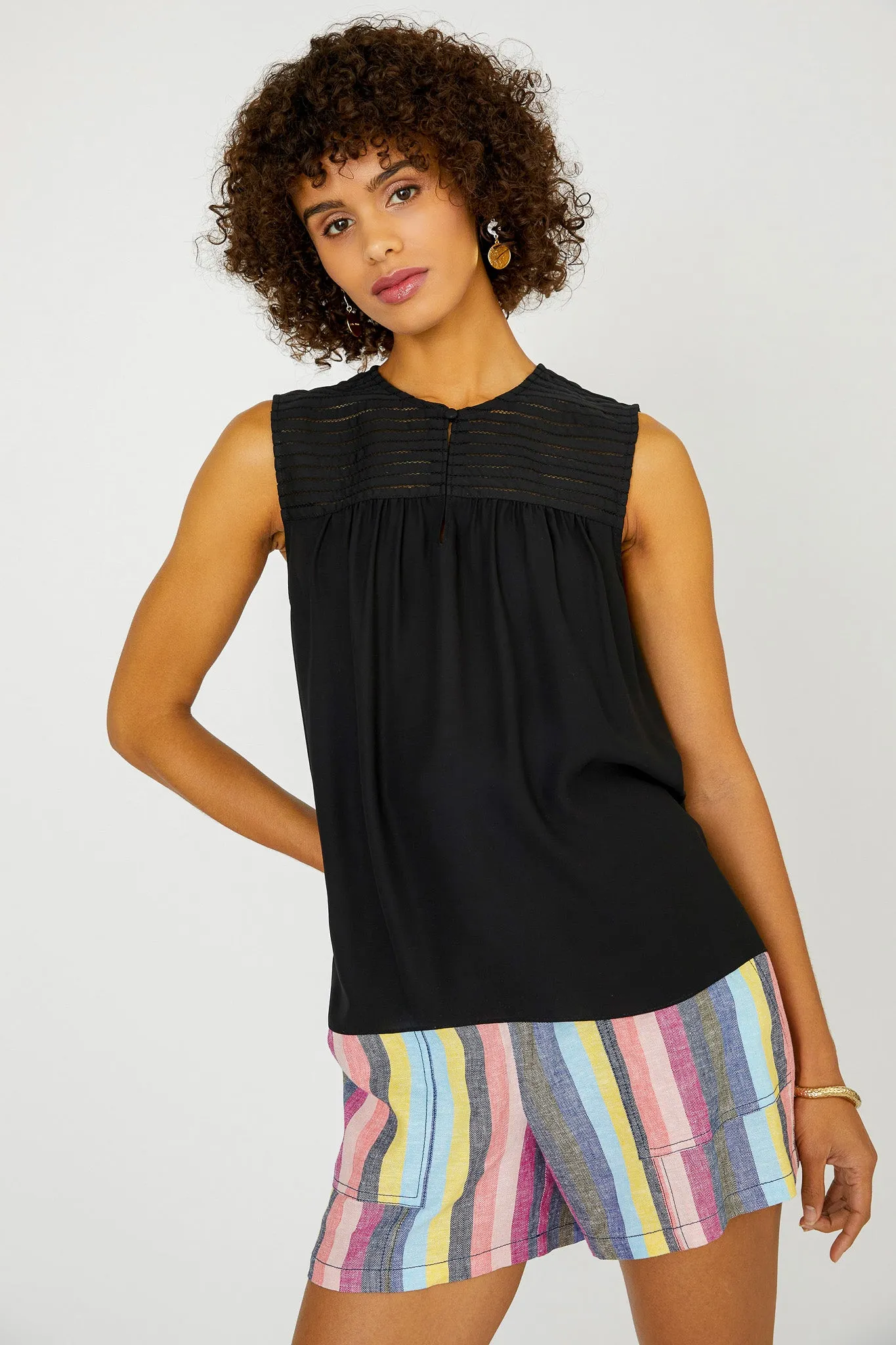 Yoke Detail Tank Top sold by Current Air product image thumbnail 3