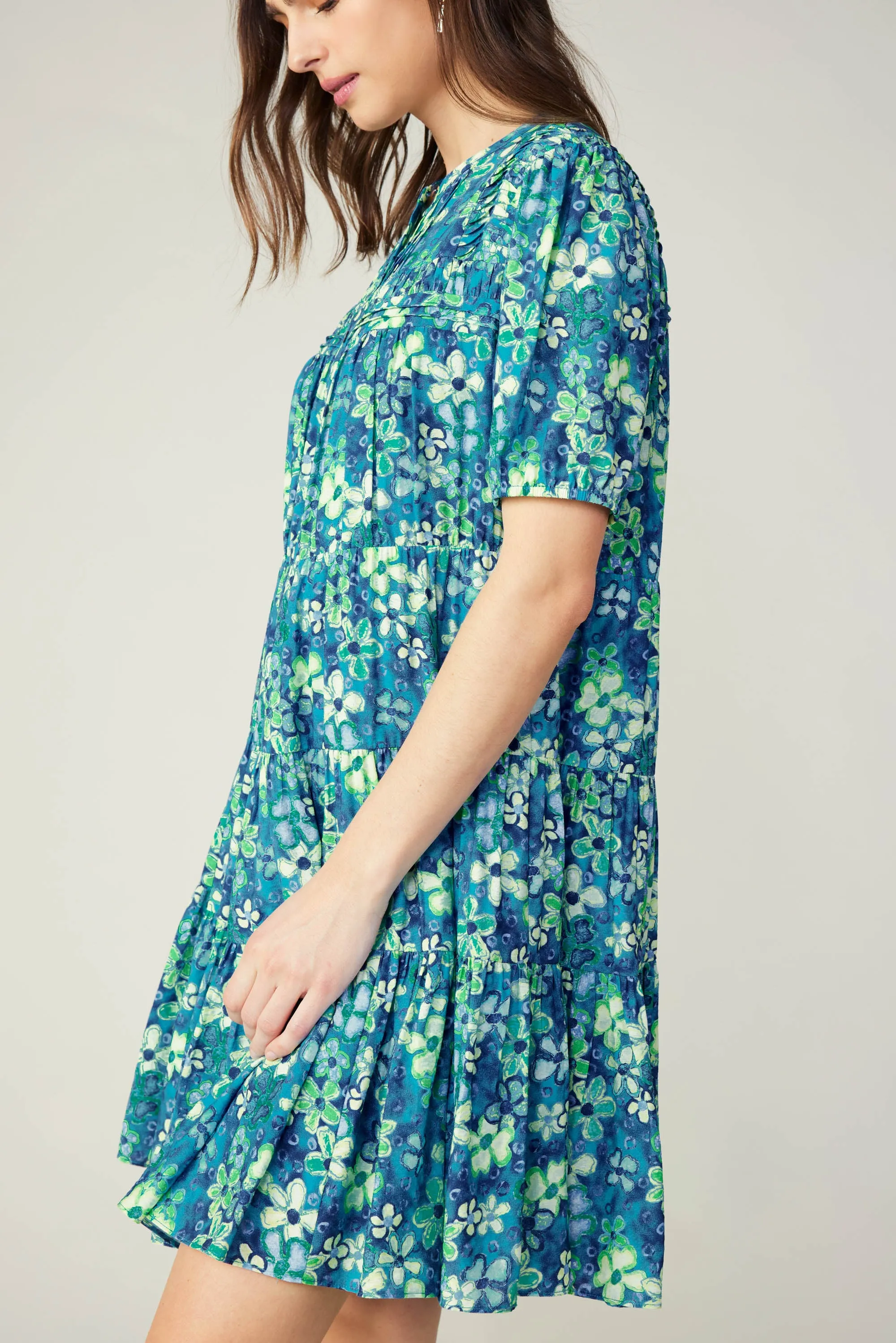 Watercolor Floral Mini Dress sold by Current Air product image thumbnail 5