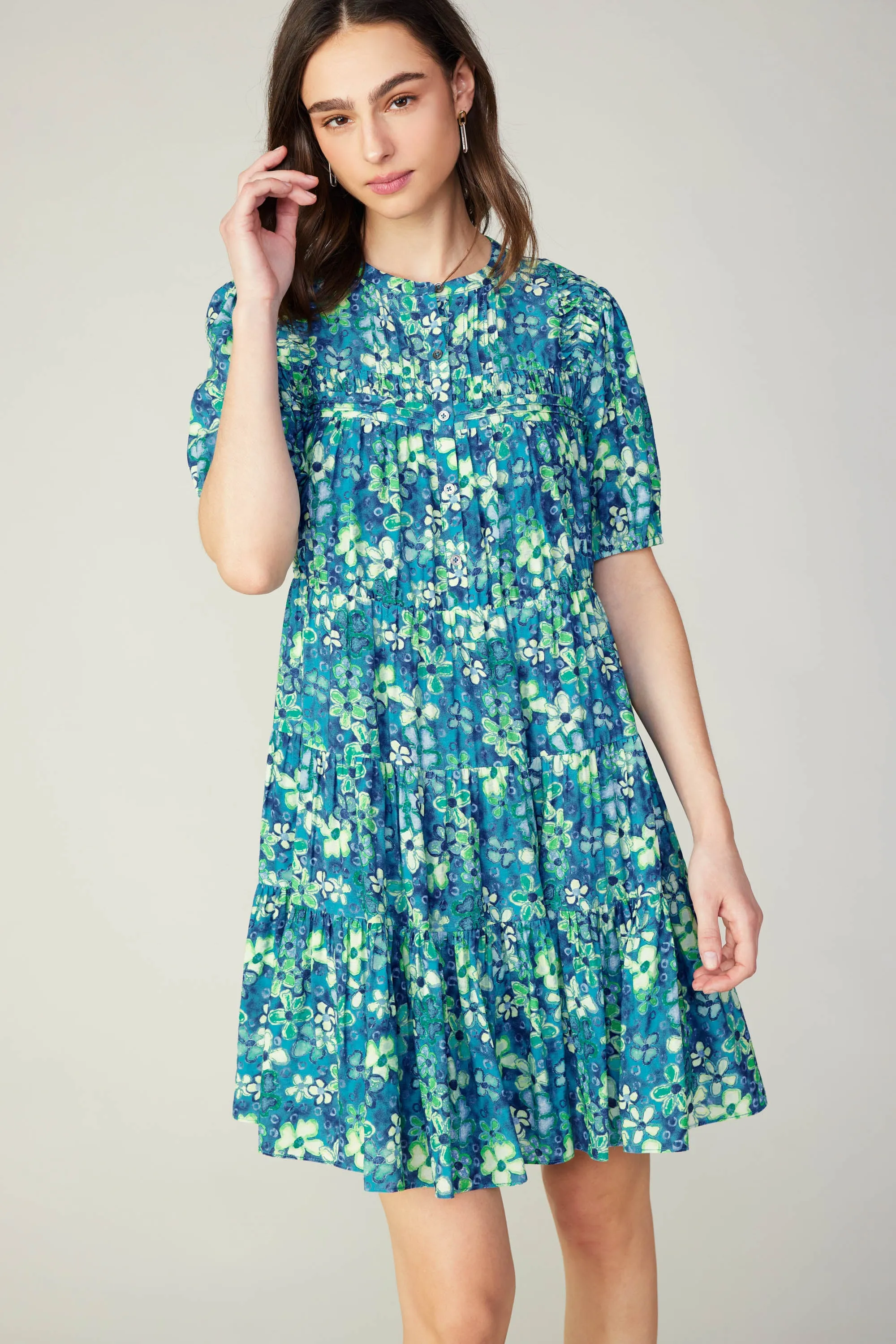 Watercolor Floral Mini Dress sold by Current Air