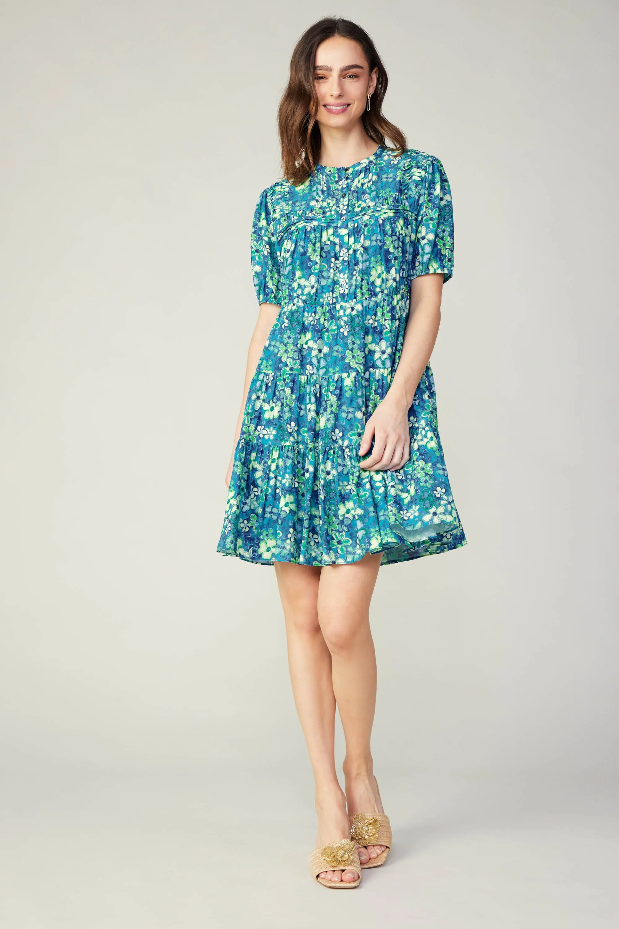 Watercolor Floral Mini Dress sold by Current Air product image thumbnail 2