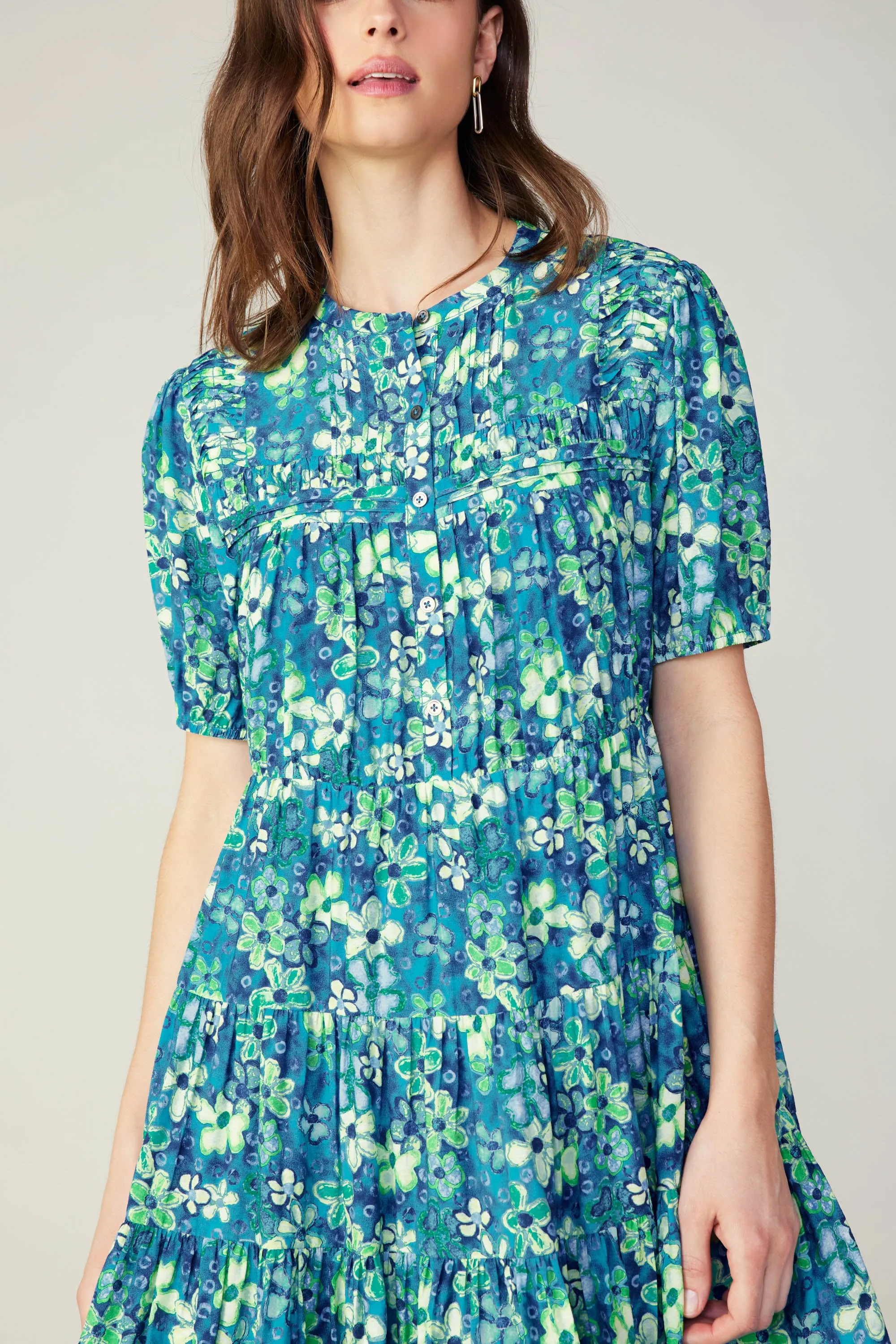 Watercolor Floral Mini Dress sold by Current Air product image thumbnail 4