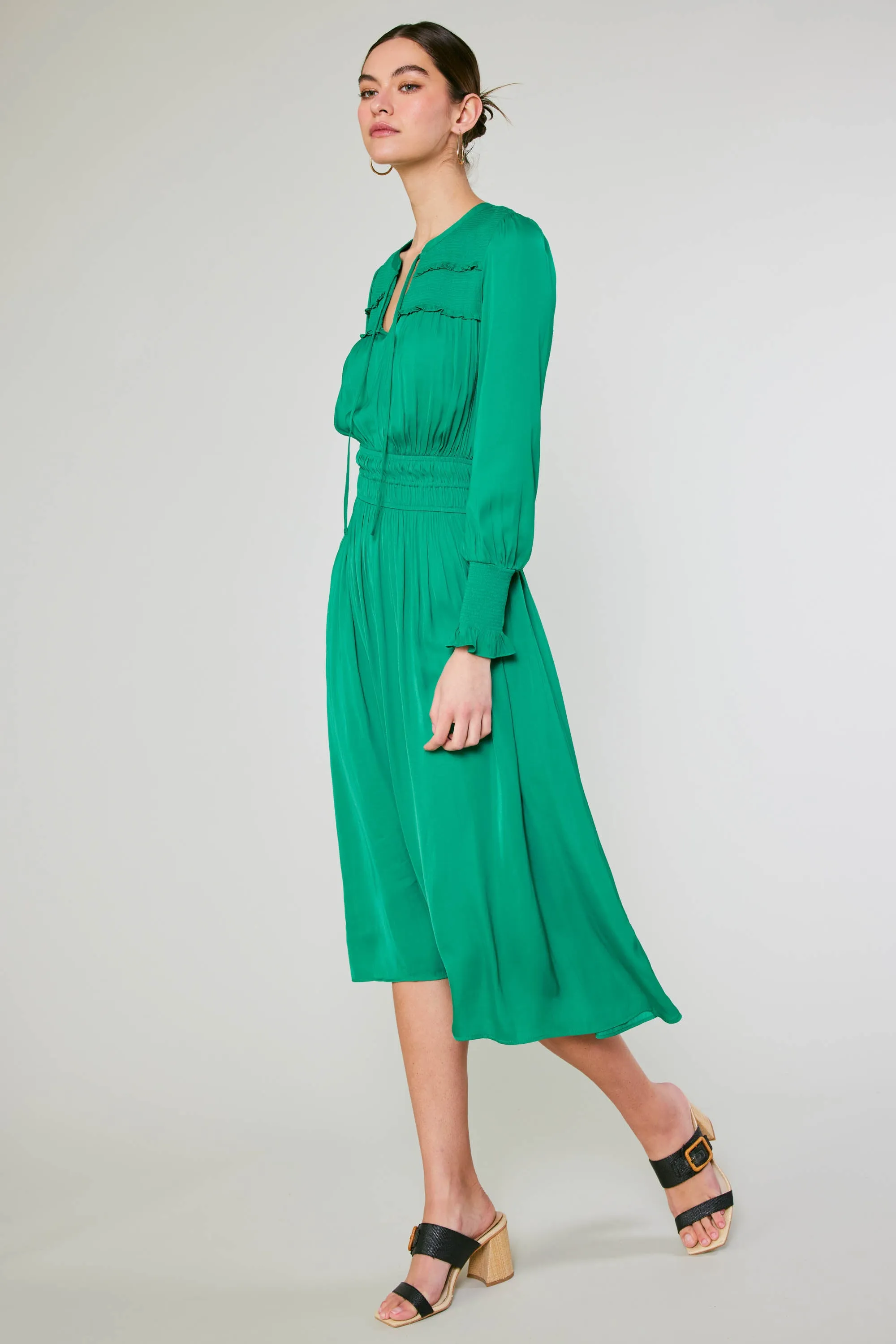 Aida Smocked Midi Dress sold by Current Air product image thumbnail 2