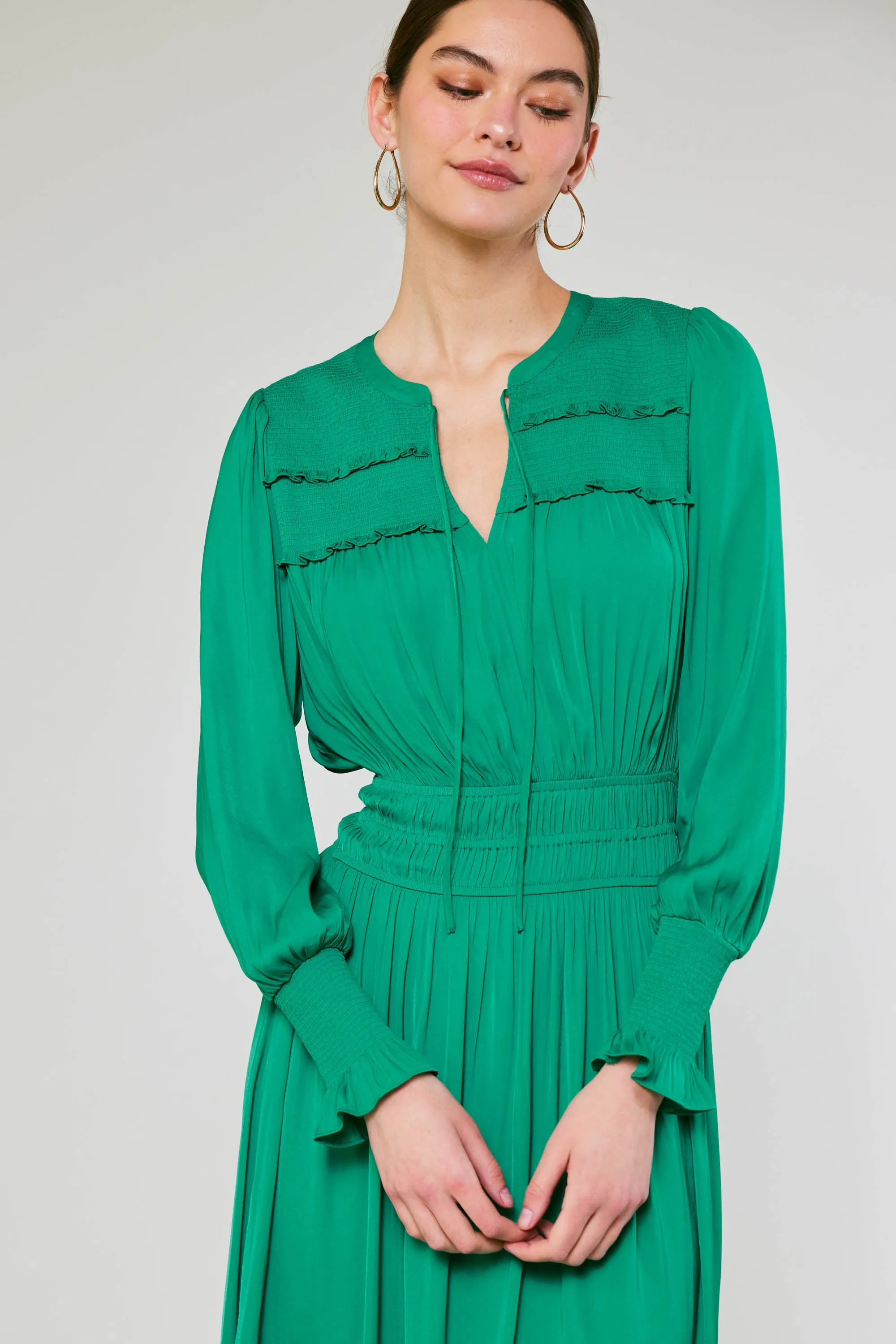 Aida Smocked Midi Dress sold by Current Air product image thumbnail 3