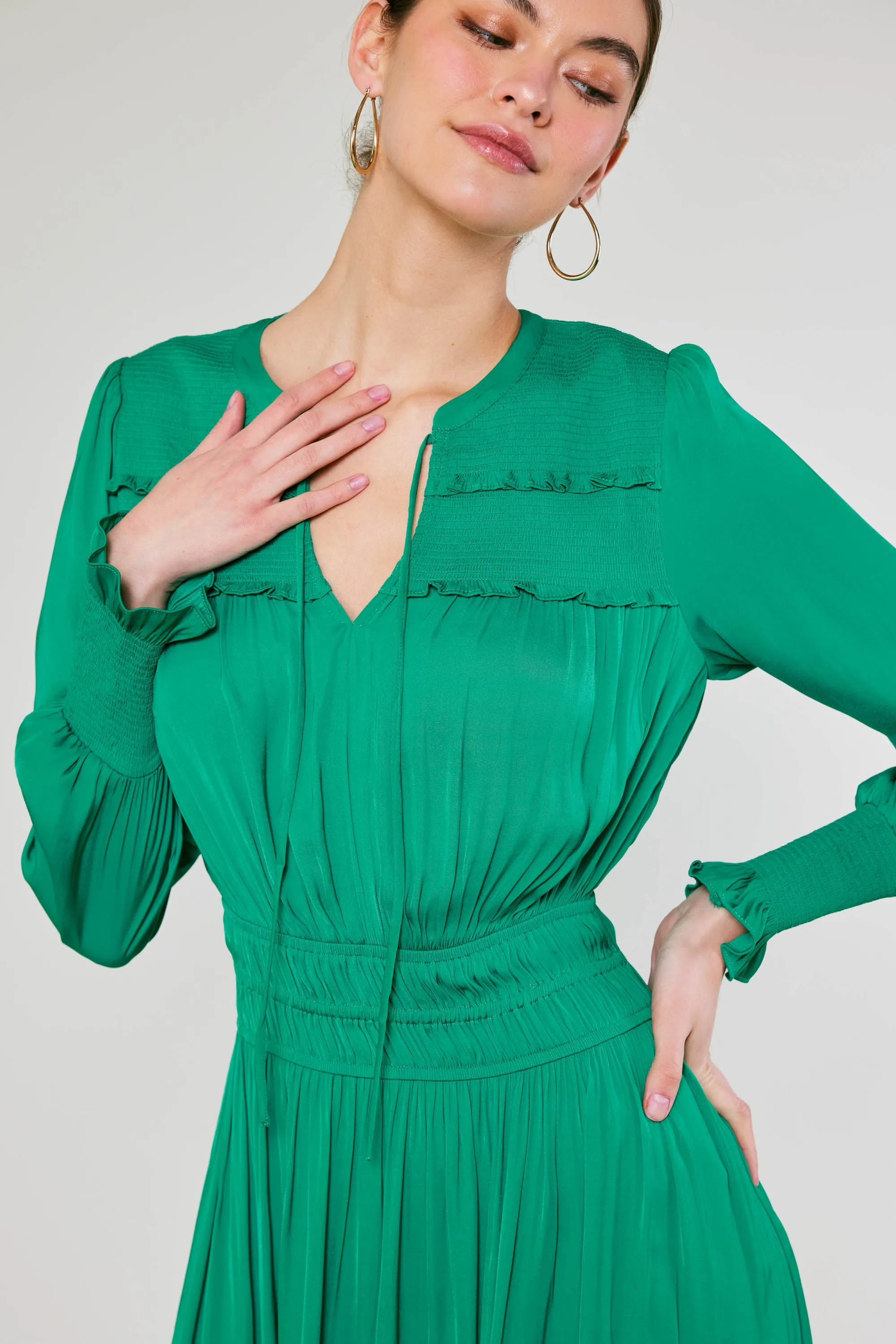 Aida Smocked Midi Dress sold by Current Air product image thumbnail 4