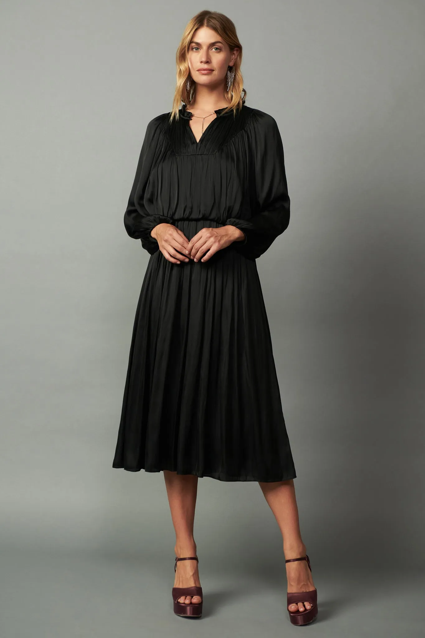 Shirred Yoke Maxi Dress sold by Current Air product image thumbnail 2