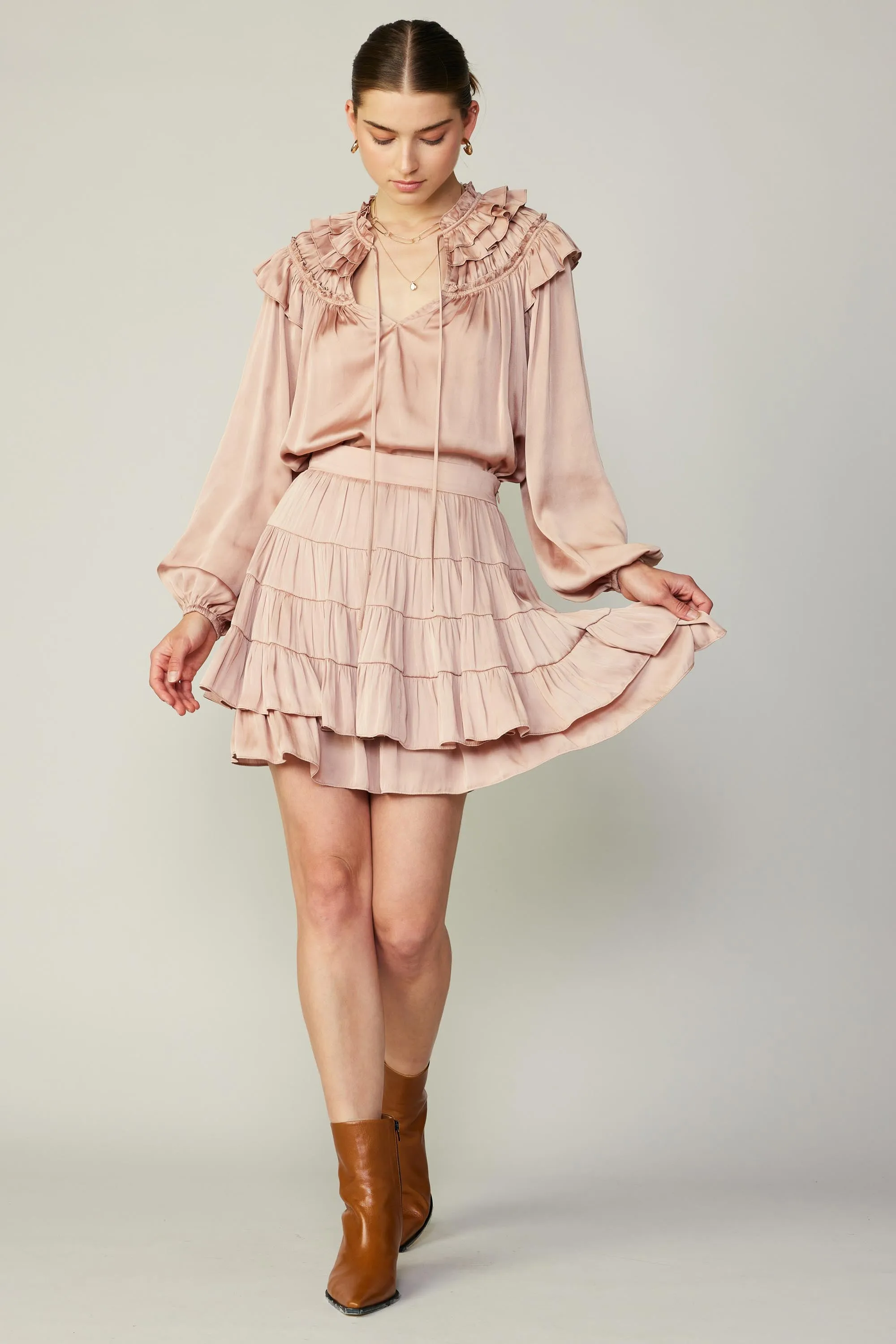 Tiered Mini Skirt sold by Current Air product image thumbnail 3