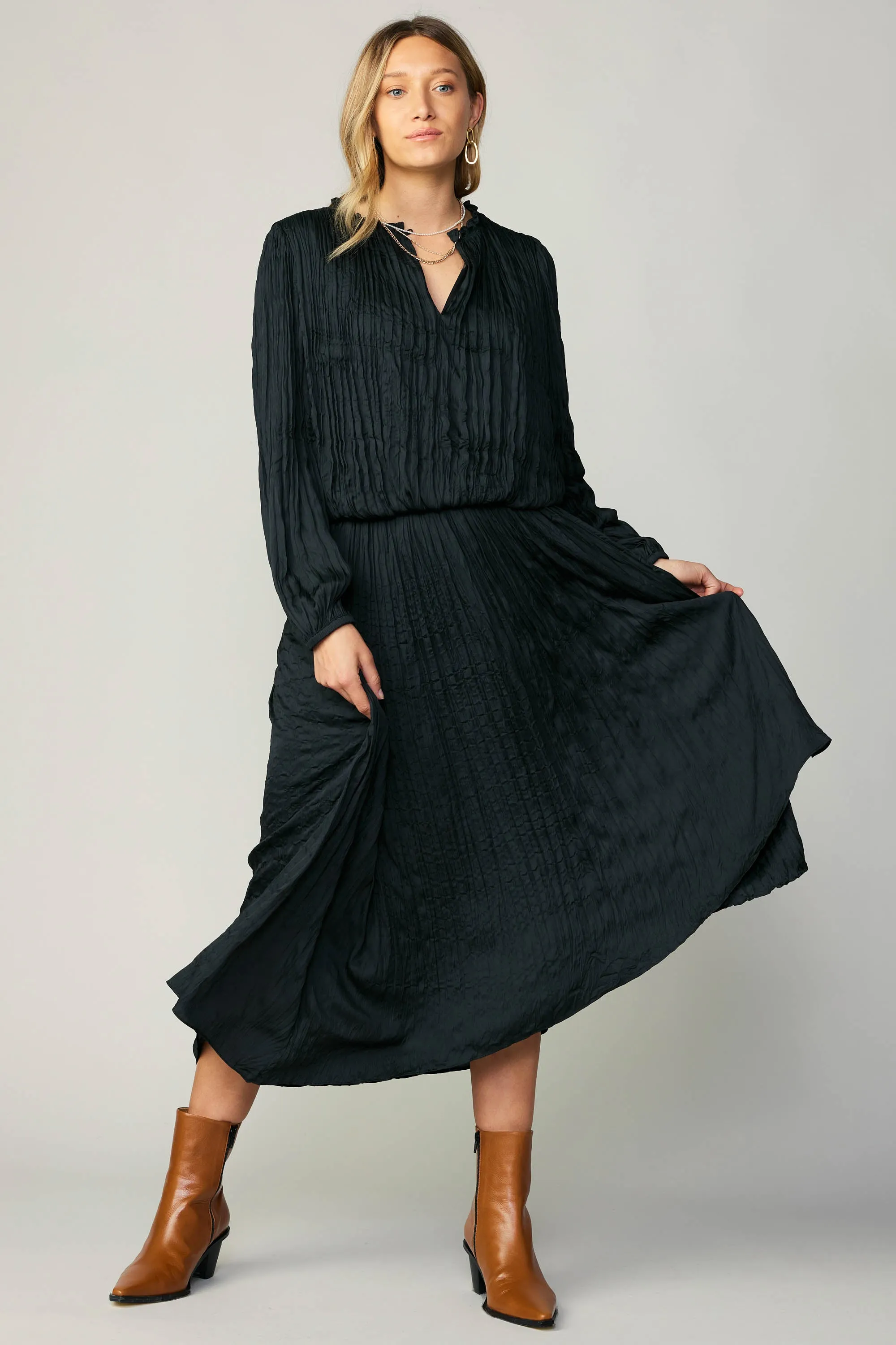 Crinkle Plisse Midi Skirt sold by Current Air product image thumbnail 2