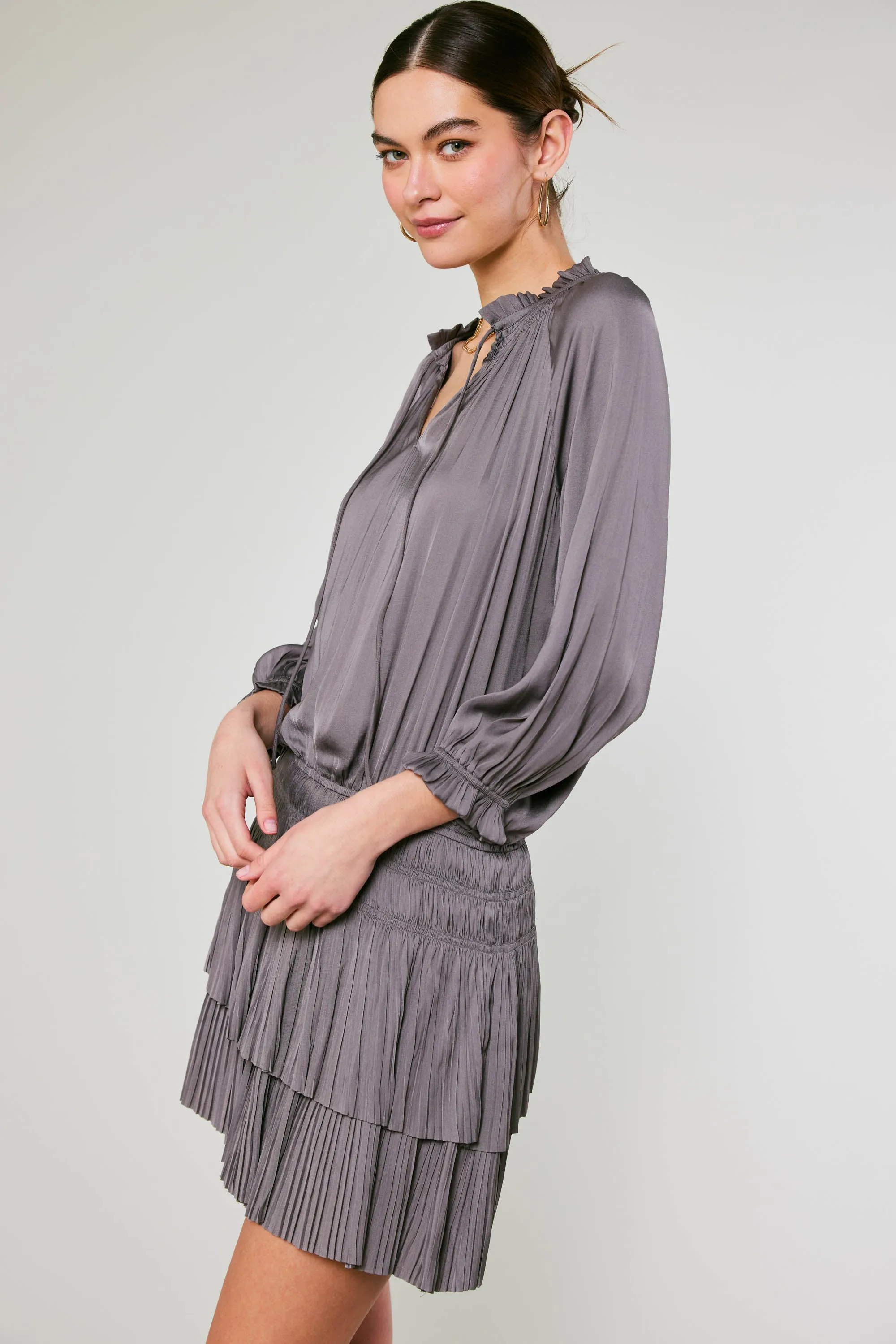 Aurelie Pleated Mini Dress sold by Current Air product image thumbnail 4