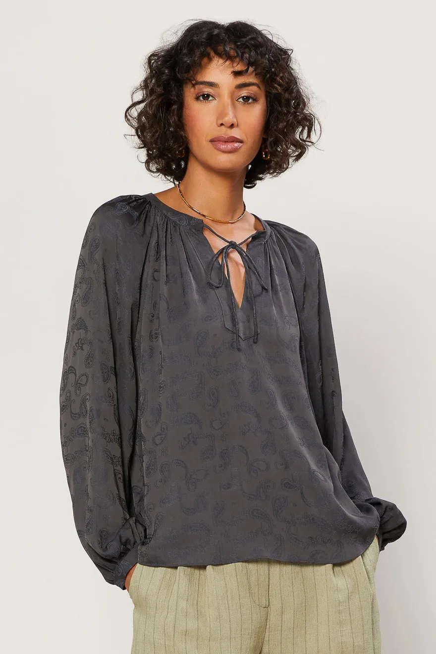 Paisley Split Neck Top sold by Current Air