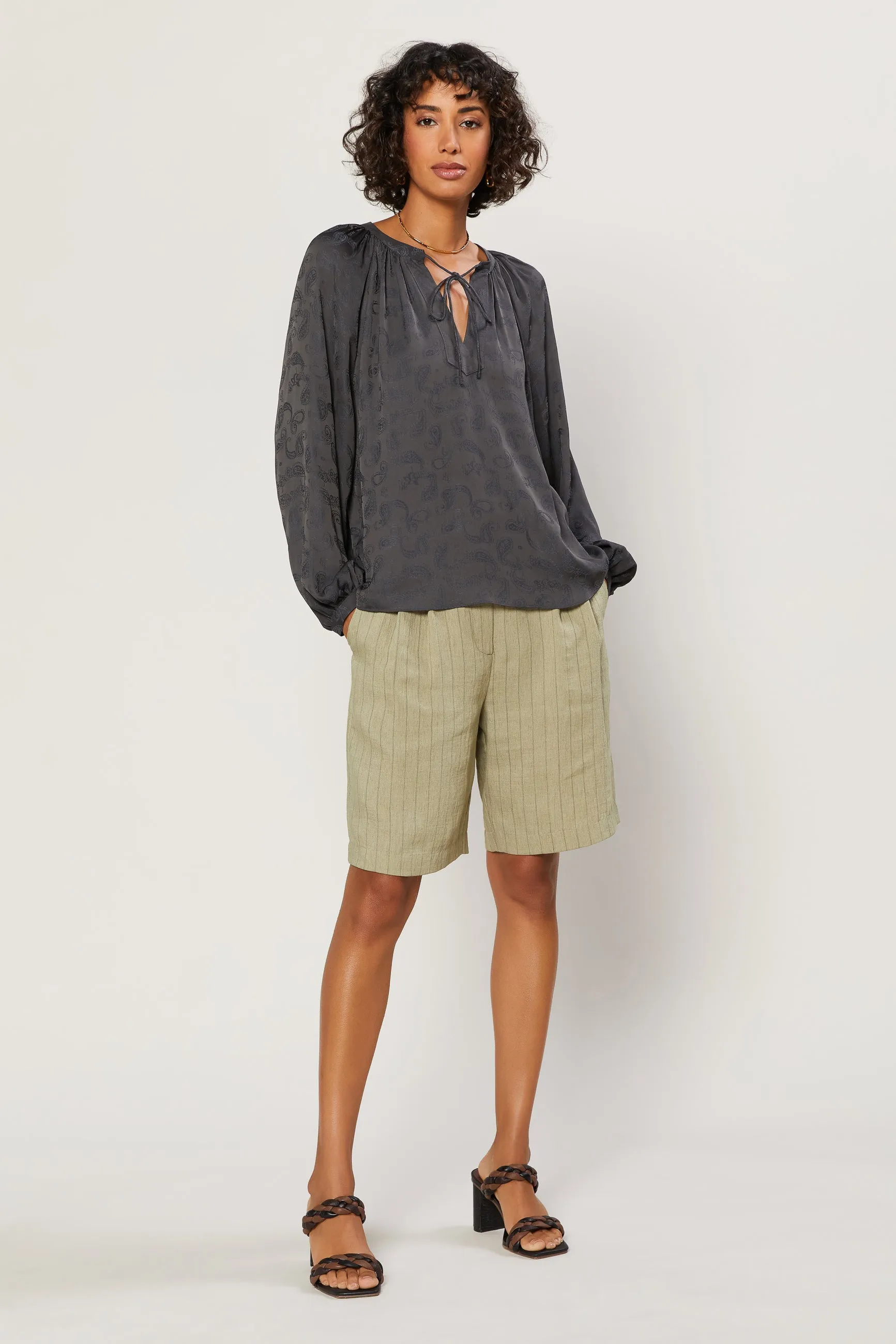 Paisley Split Neck Top sold by Current Air product image thumbnail 2