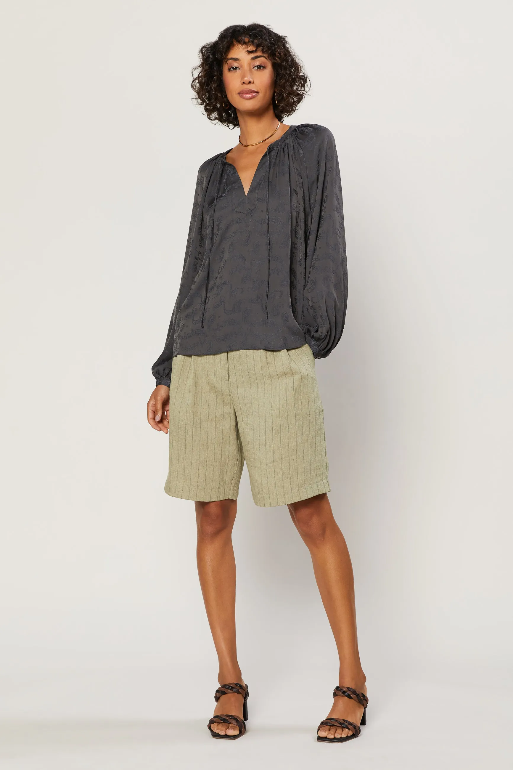 Paisley Split Neck Top sold by Current Air product image thumbnail 3