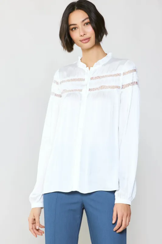 Yoke Lace Blouse sold by Current Air