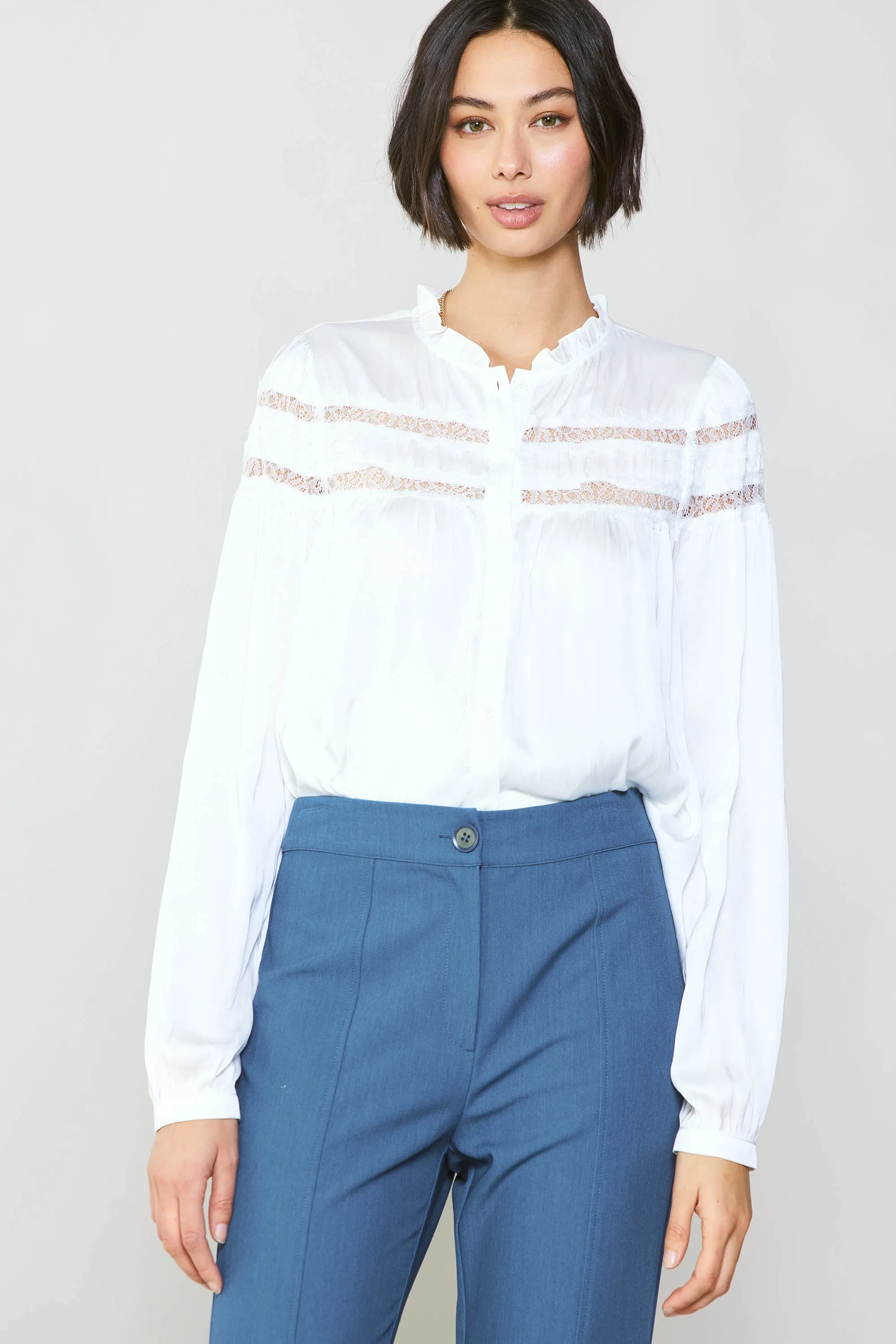 Yoke Lace Blouse sold by Current Air product image thumbnail 3