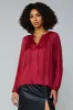 Gathered Splitneck Blouse sold by Current Air