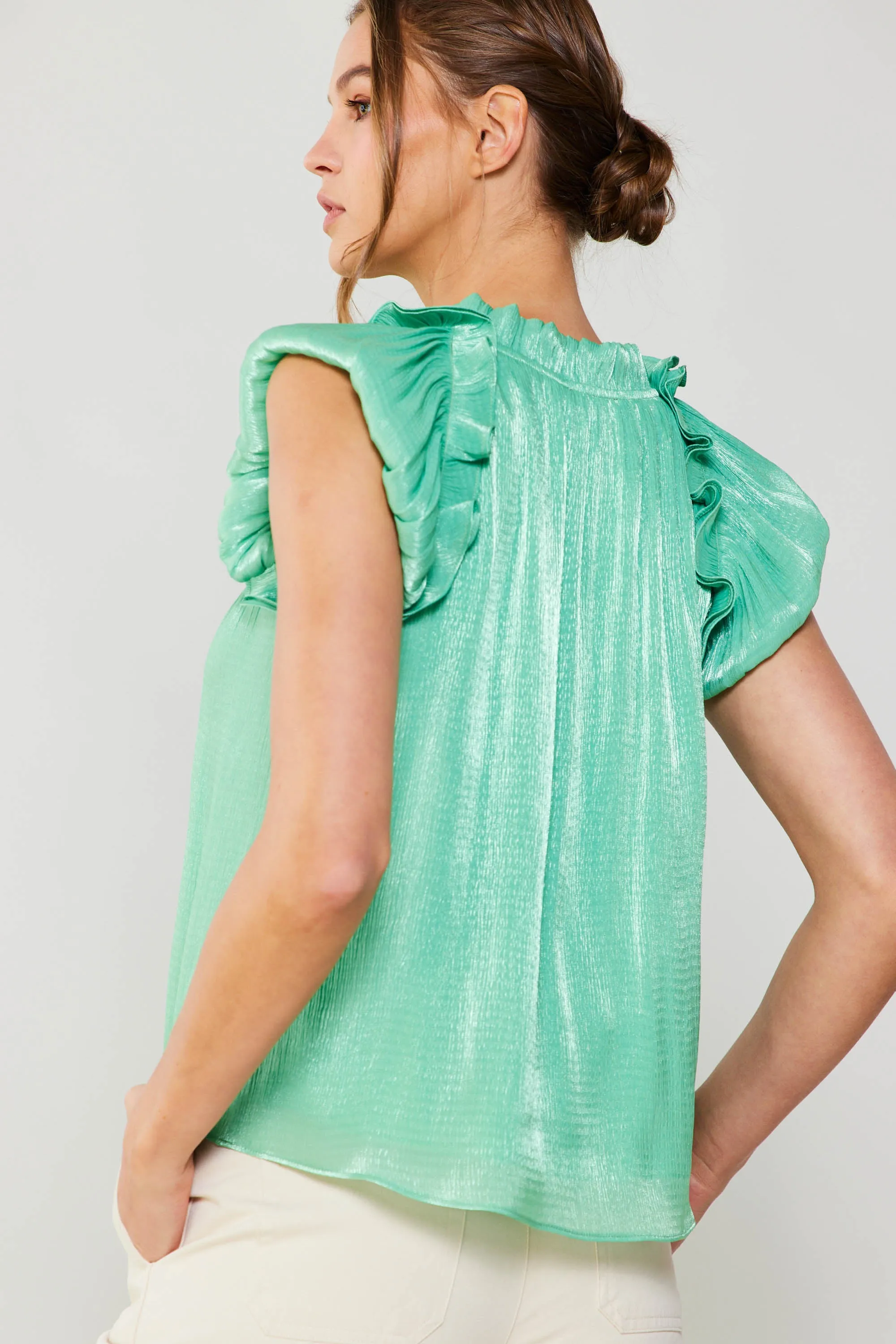 Satin Weave Top sold by Current Air product image thumbnail 3