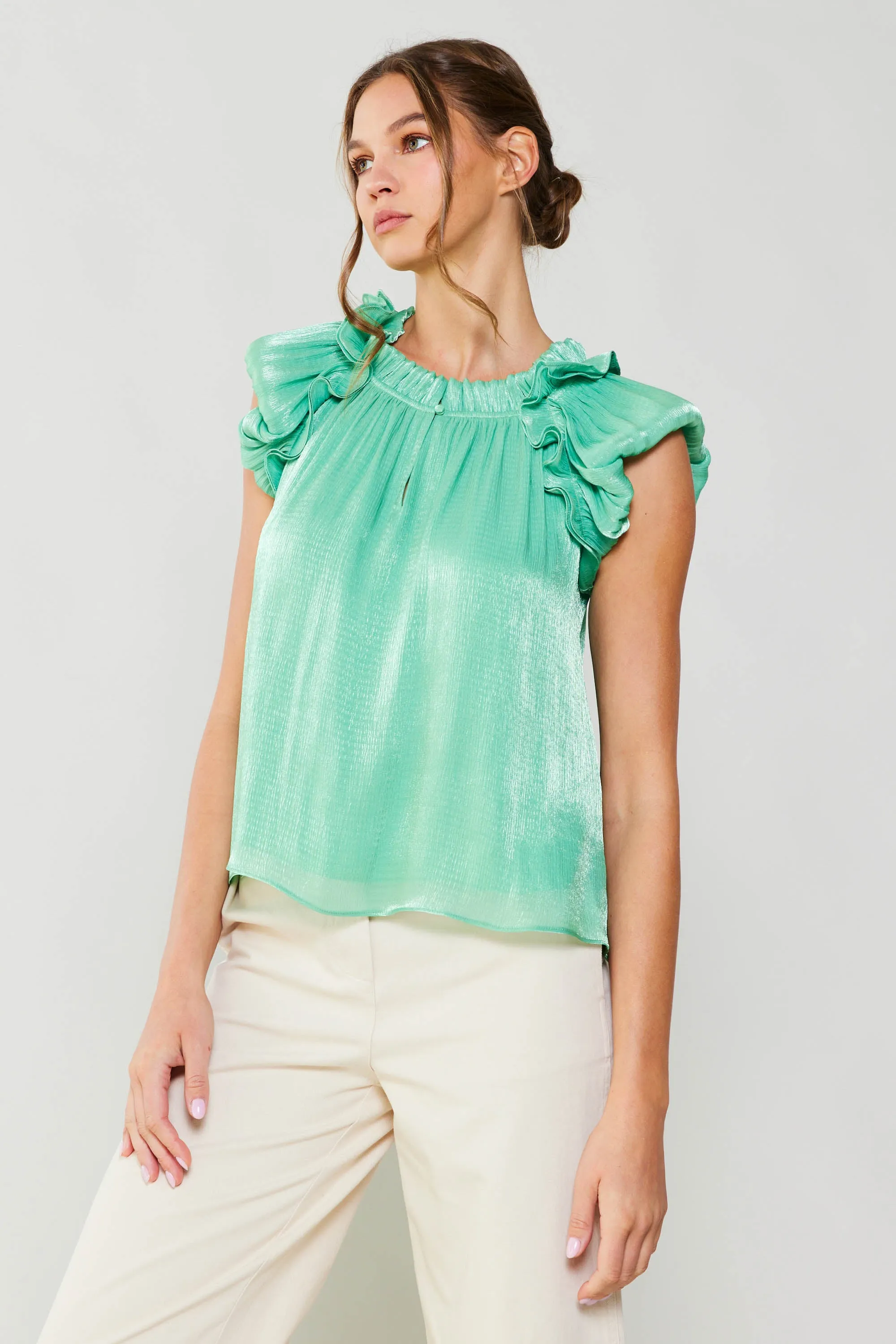 Satin Weave Top sold by Current Air product image thumbnail 2
