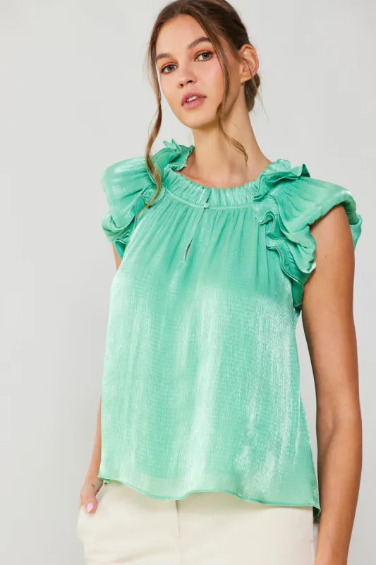 Satin Weave Top sold by Current Air