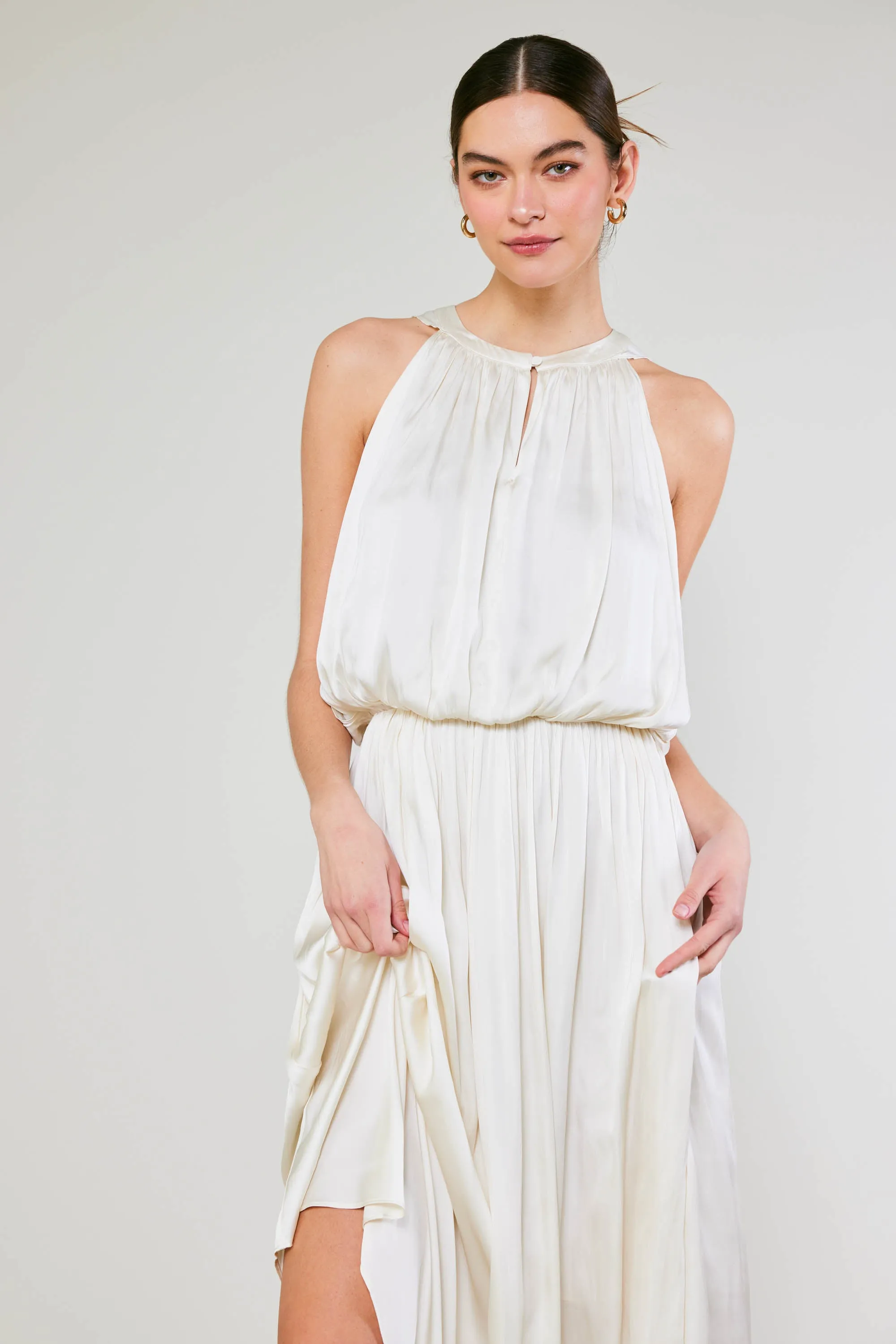 Draping Sleeveless Midi Dress sold by Current Air product image thumbnail 3