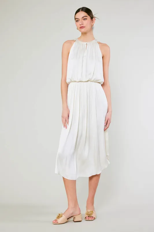 Draping Sleeveless Midi Dress sold by Current Air