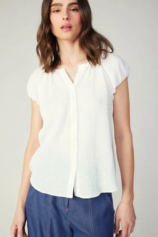 Buttoned Cotton Blouse sold by Current Air