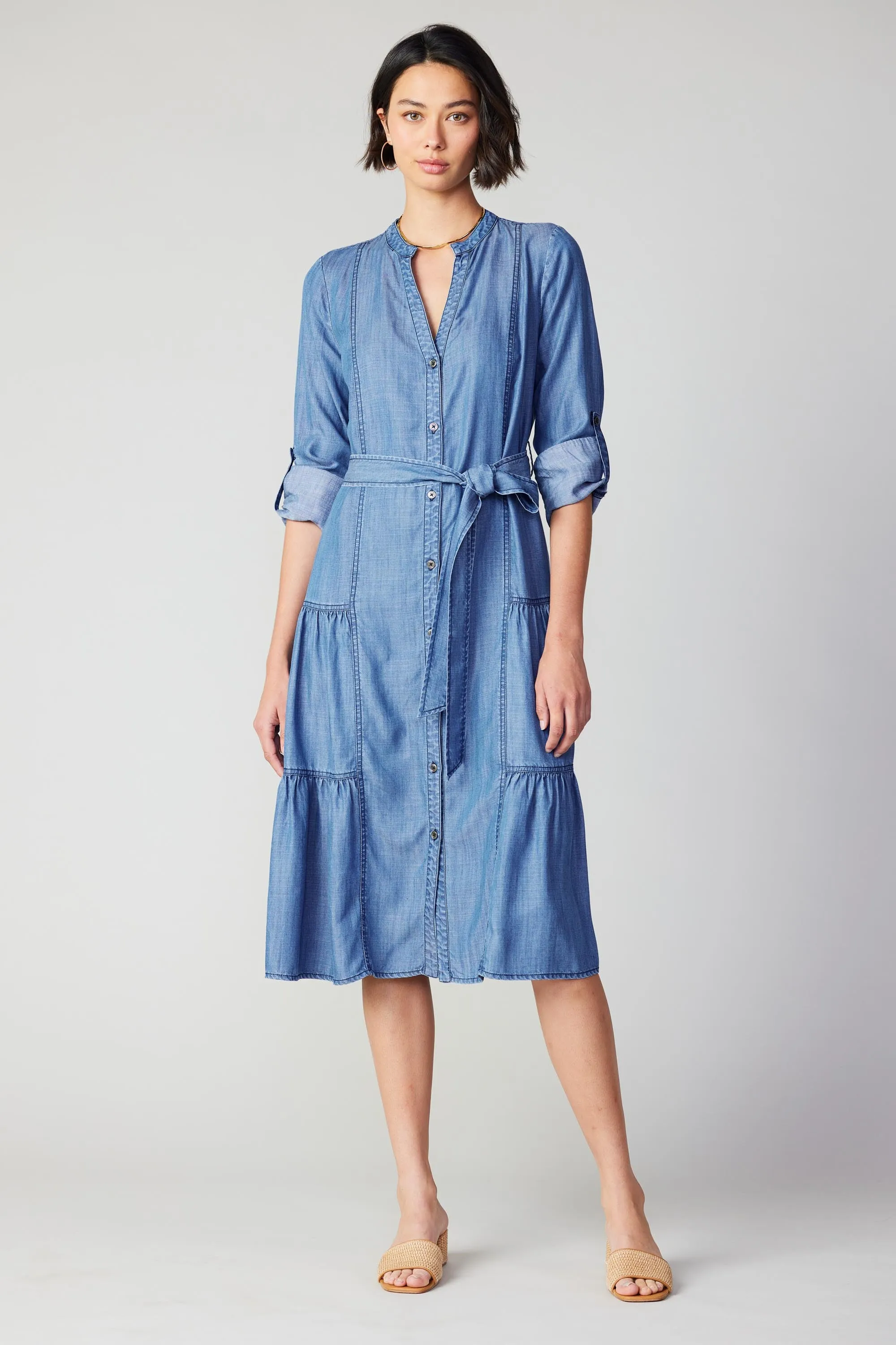 Chambray Buttondown Dress sold by Current Air