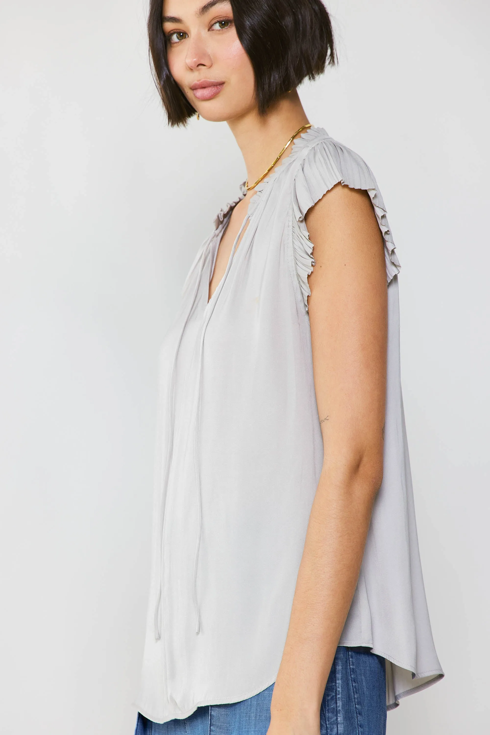 Margot Pleated Sleeve Blouse sold by Current Air product image thumbnail 3