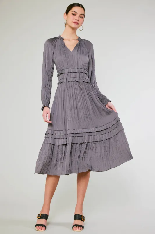 Leia Pleated Midi Dress sold by Current Air