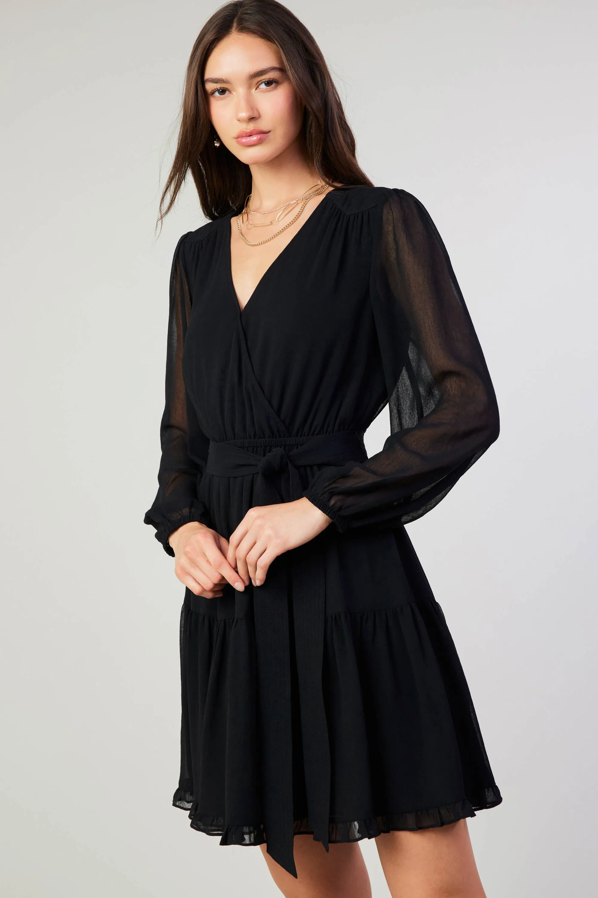 Surplice Mini Dress sold by Current Air product image thumbnail 3