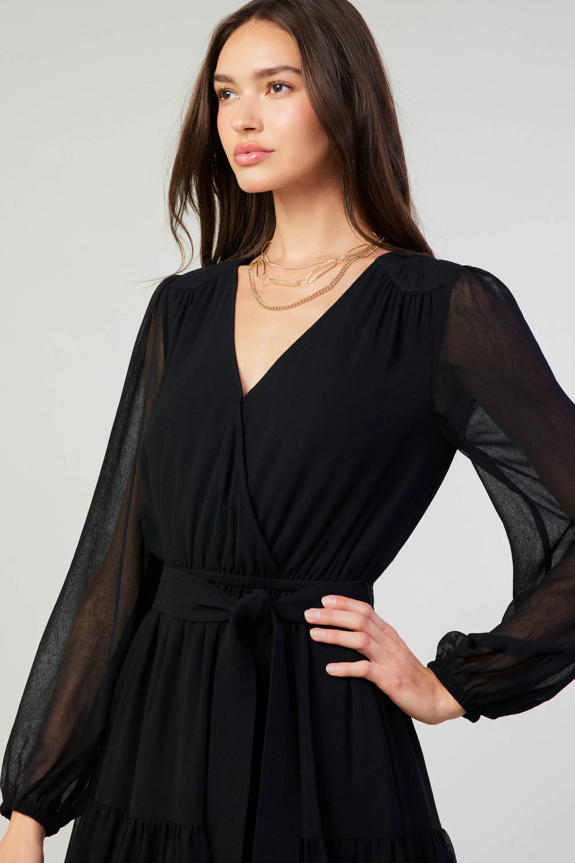 Surplice Mini Dress sold by Current Air product image thumbnail 4