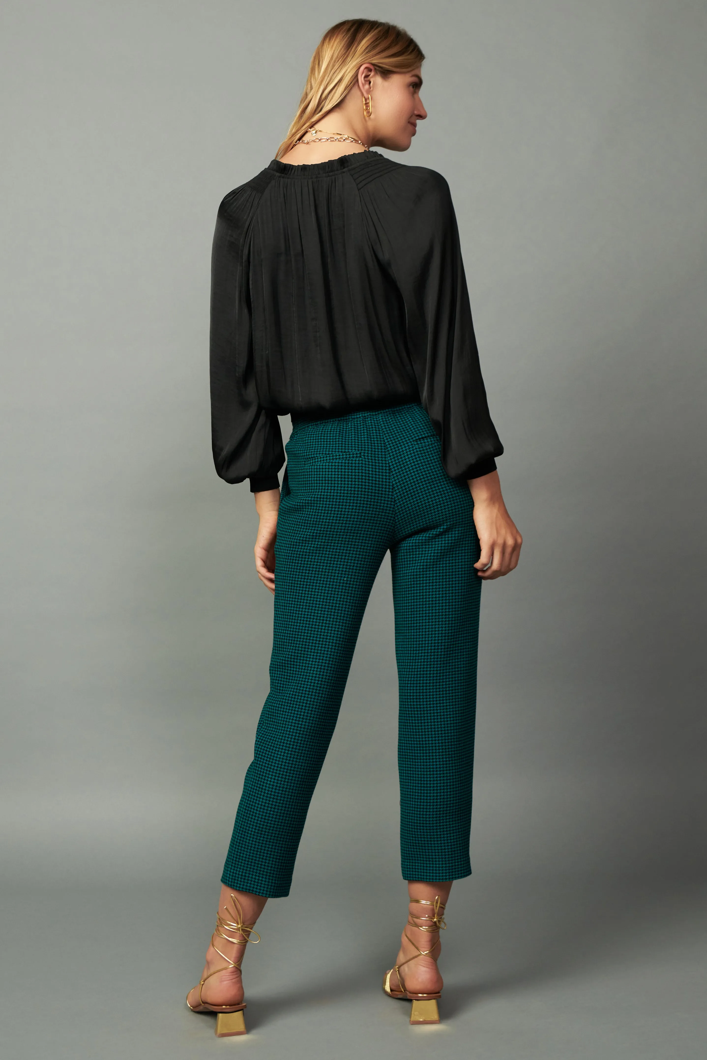 Houndstooth Patterned Straight Pants sold by Current Air product image thumbnail 3