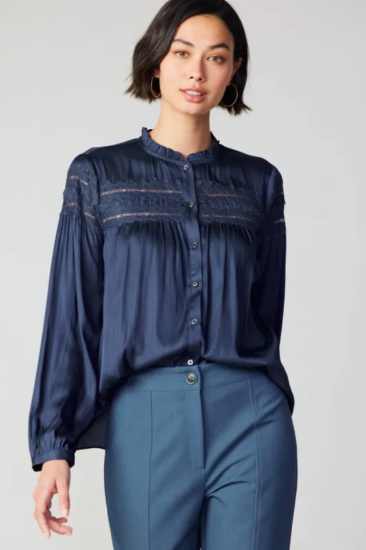 Yoke Lace Blouse sold by Current Air