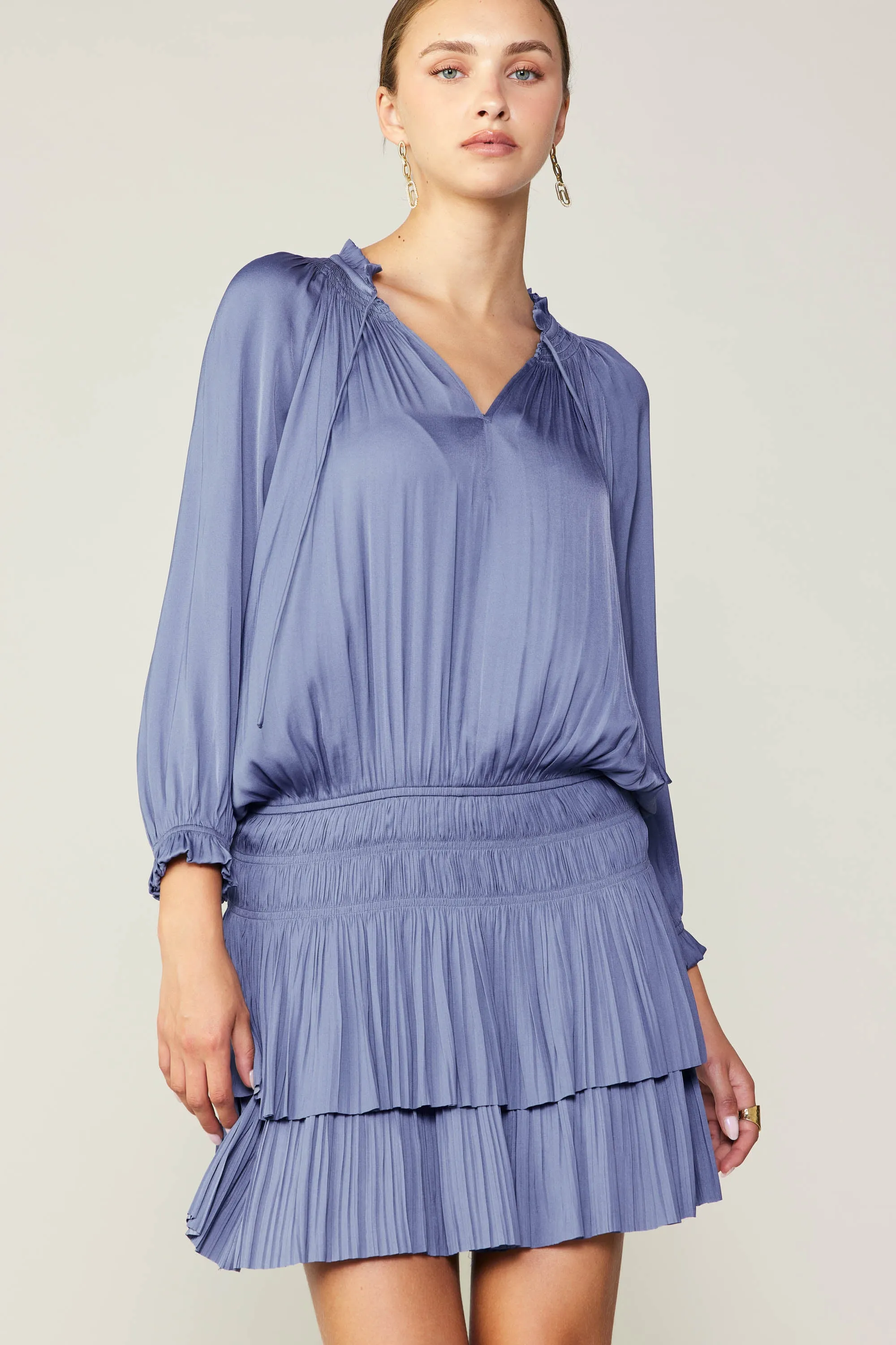 Aurelie Pleated Mini Dress sold by Current Air product image thumbnail 3