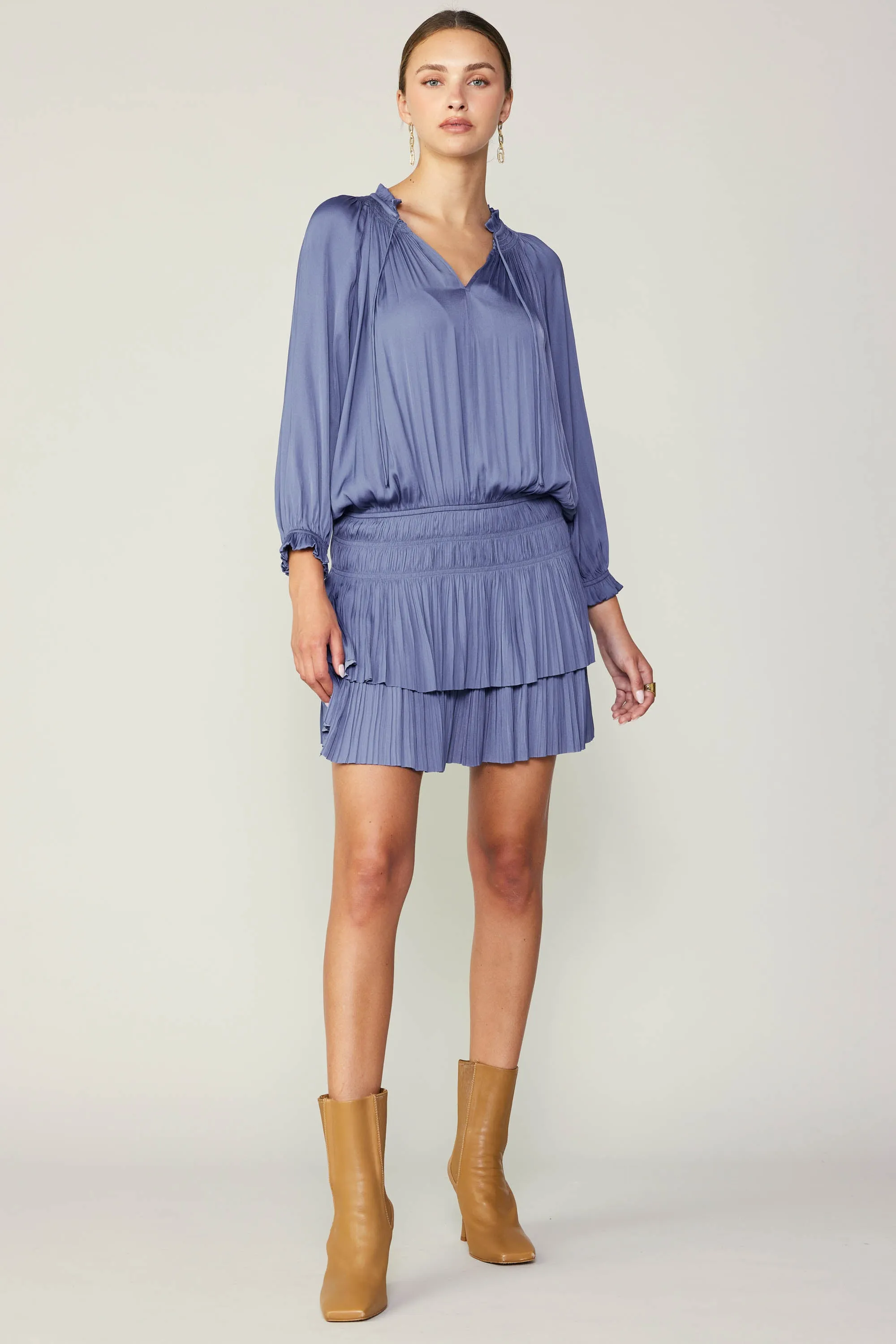 Aurelie Pleated Mini Dress sold by Current Air product image thumbnail 2